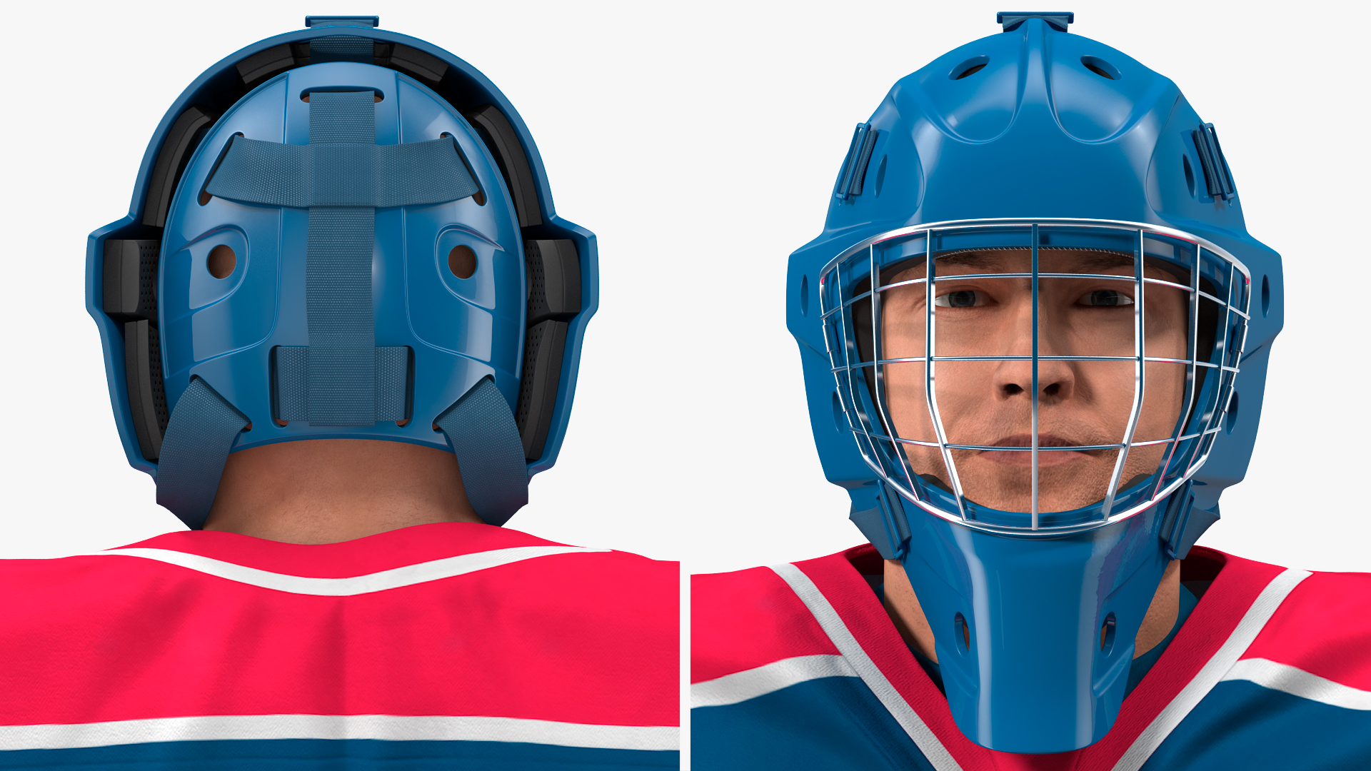 Hockey Goalkeeper Fully Equipped Rigged 3D model