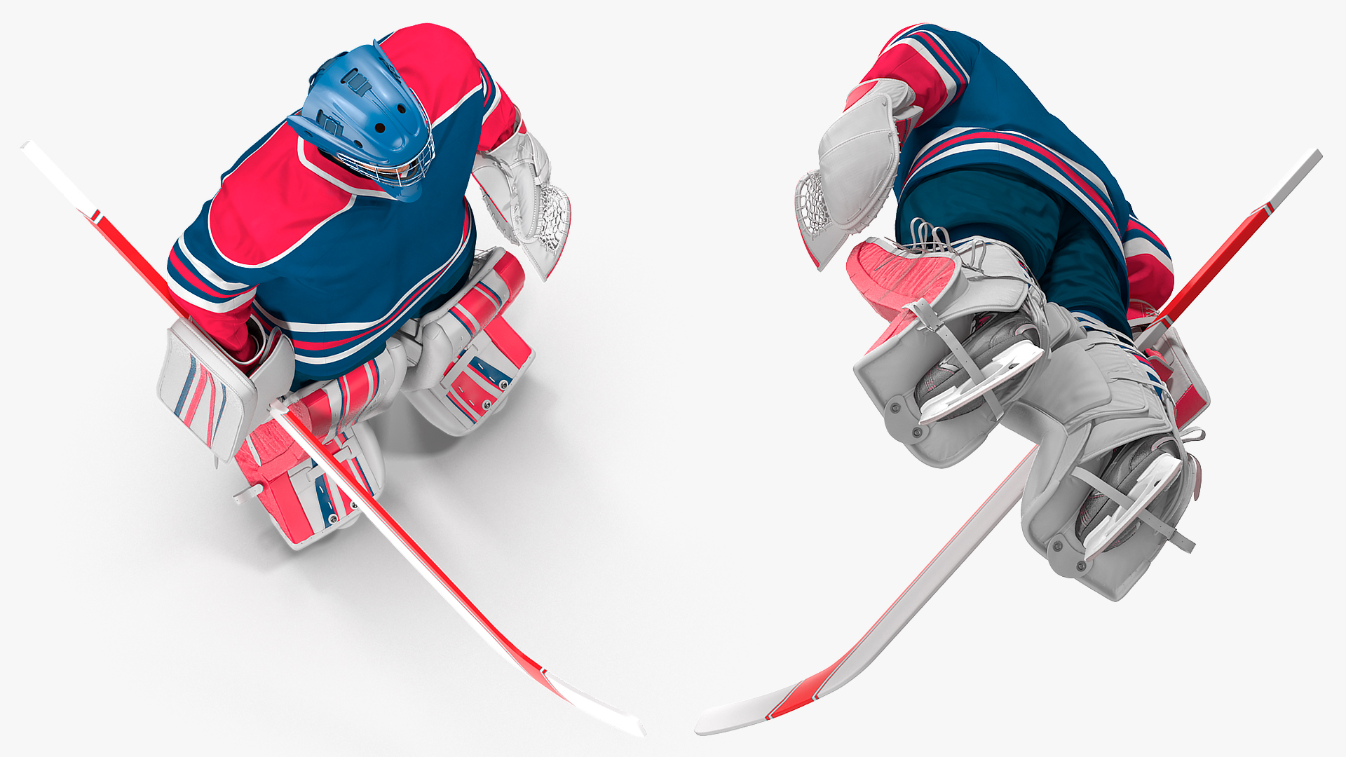 Hockey Goalkeeper Fully Equipped Rigged 3D model