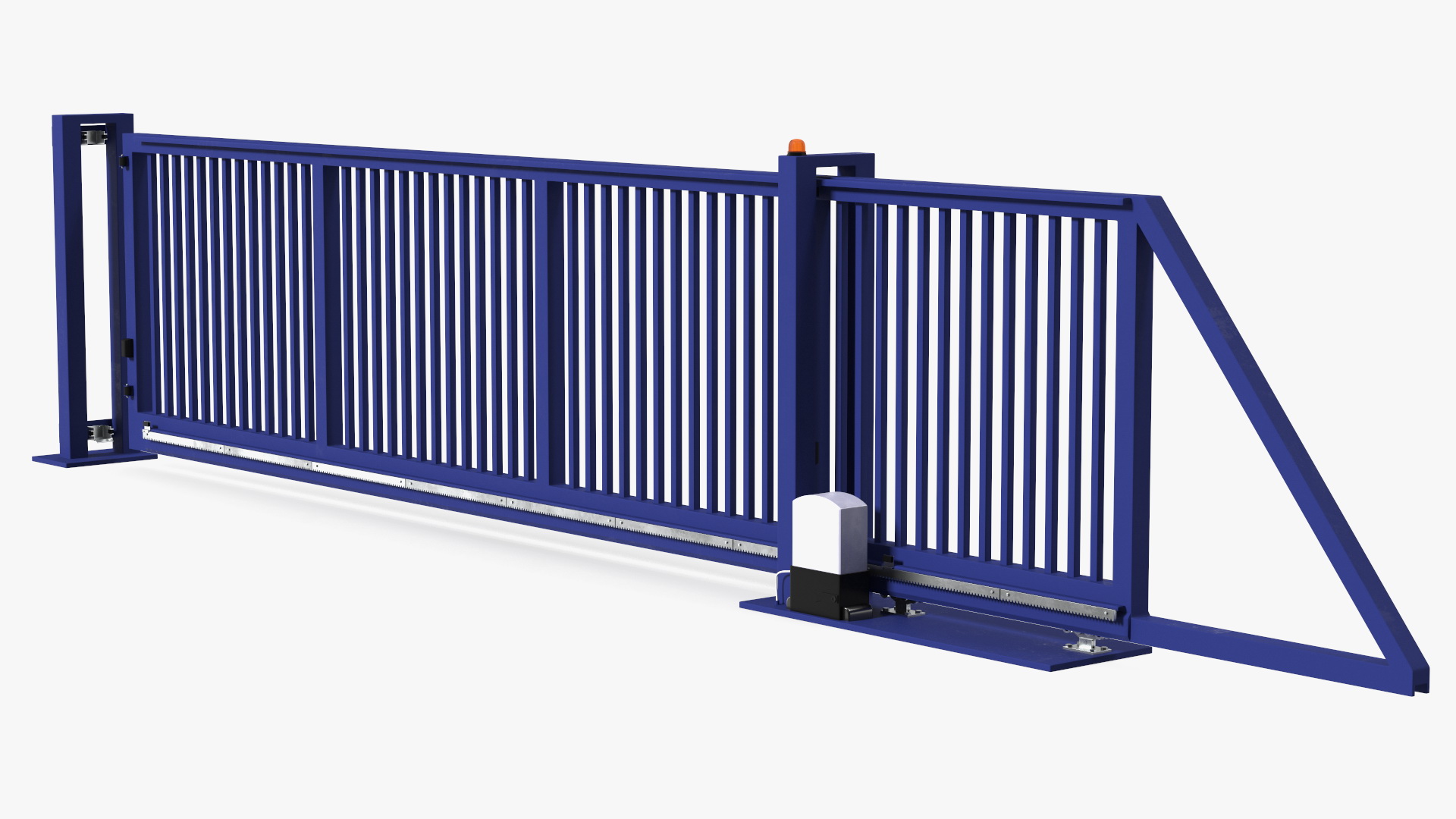 Commercial Sliding Gates Blue 3D model