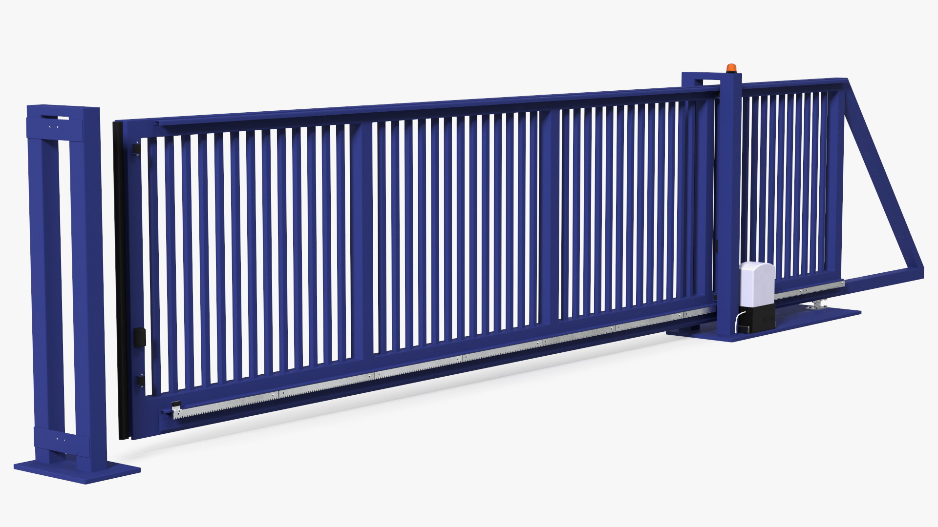 Commercial Sliding Gates Blue 3D model