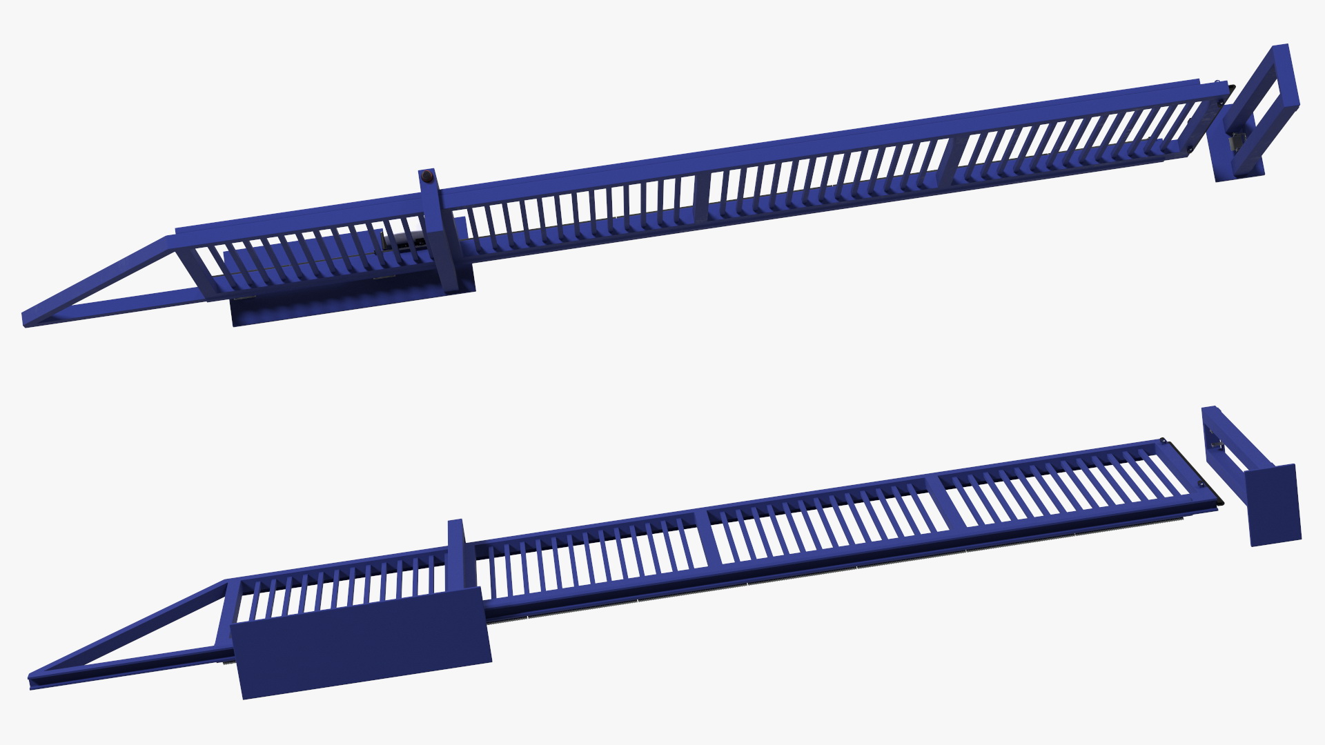 Commercial Sliding Gates Blue 3D model