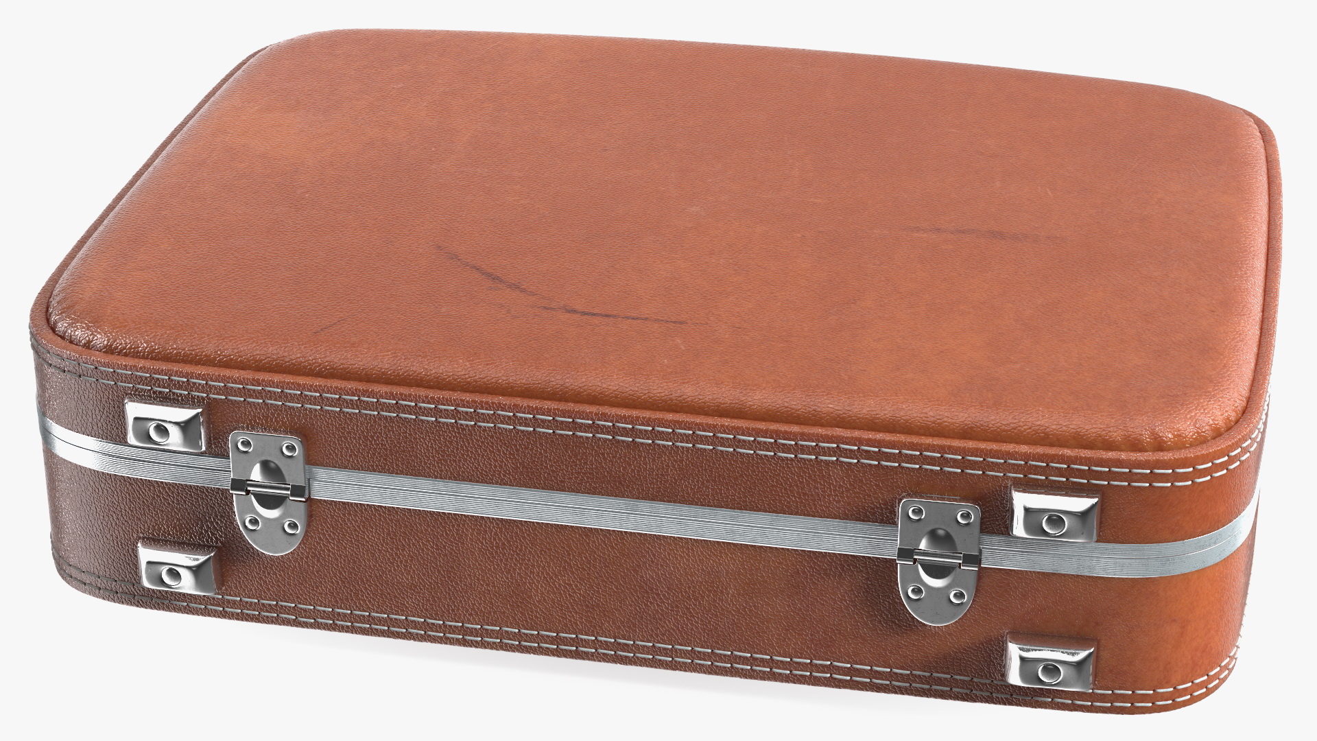 Vintage Leather Suitcase 3D model