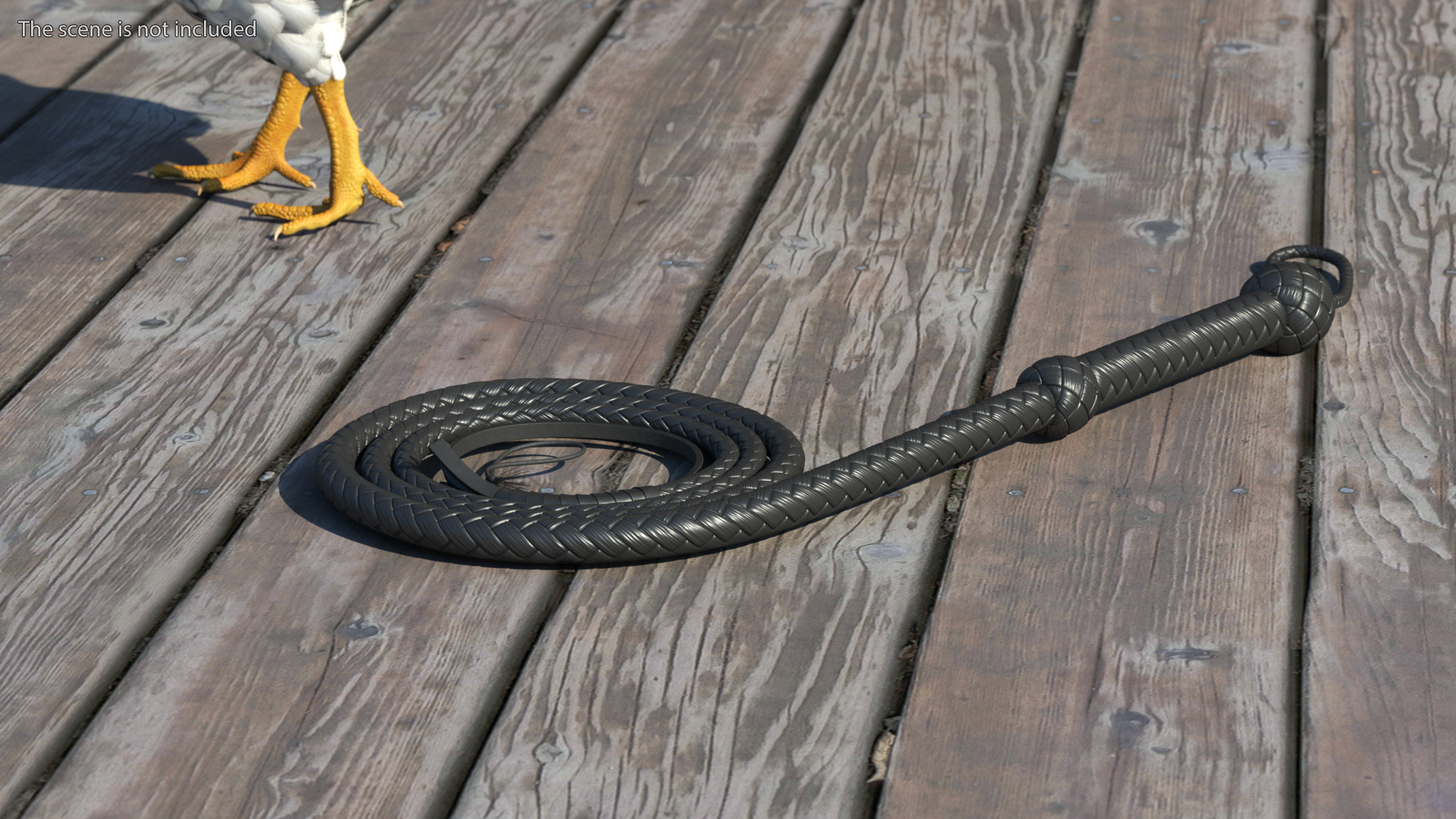 Black Cowboy Whip Rigged 3D model