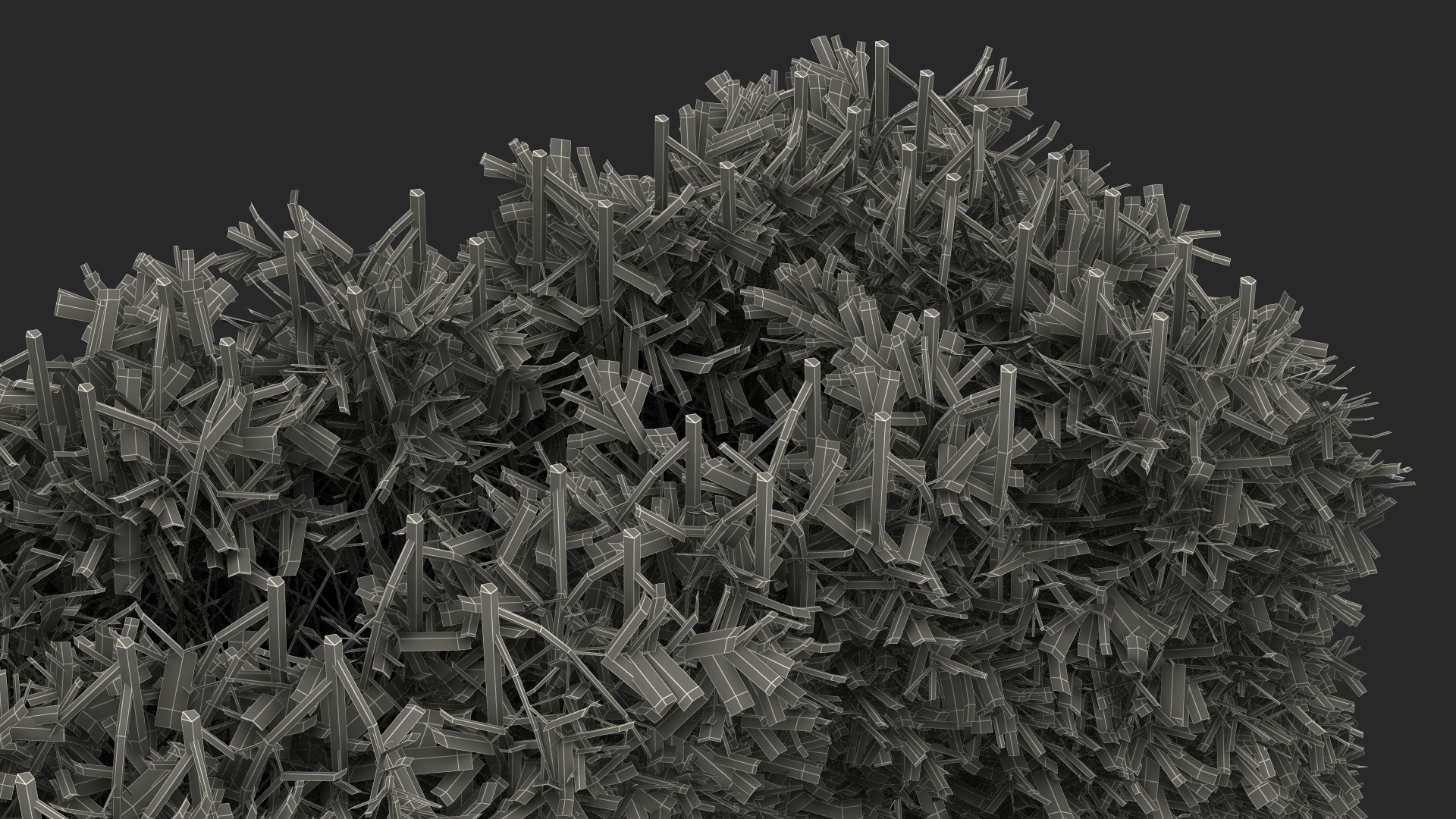 3D Boxwood Hedge model