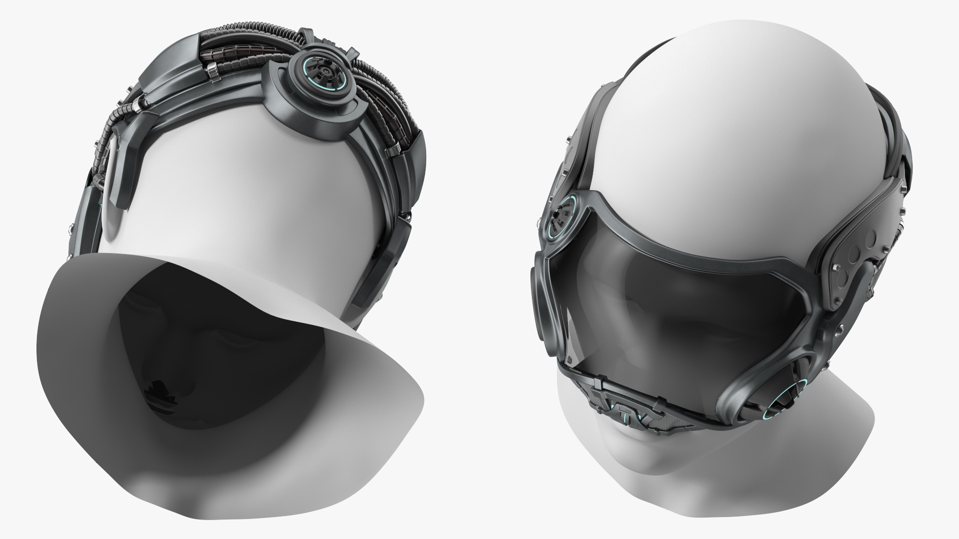 3D model Sci-fi Head Mask New