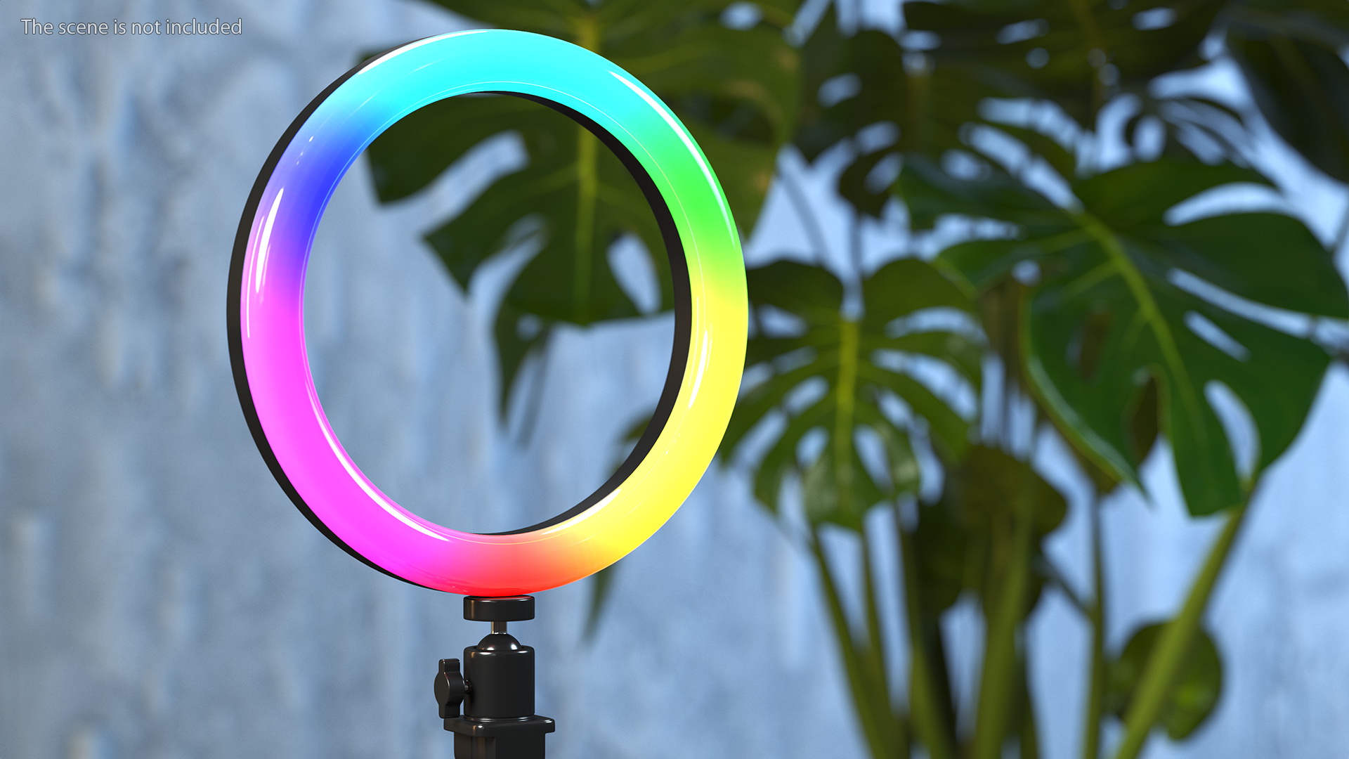 LED Selfie Ring Light with Tripod and Phone Holder RGB 3D model