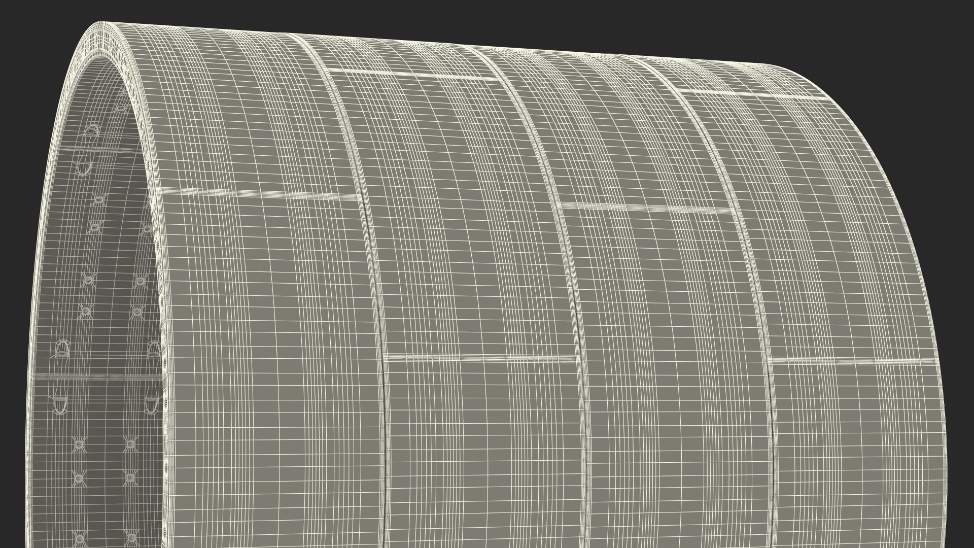 3D Round Concrete Slab Tunnel