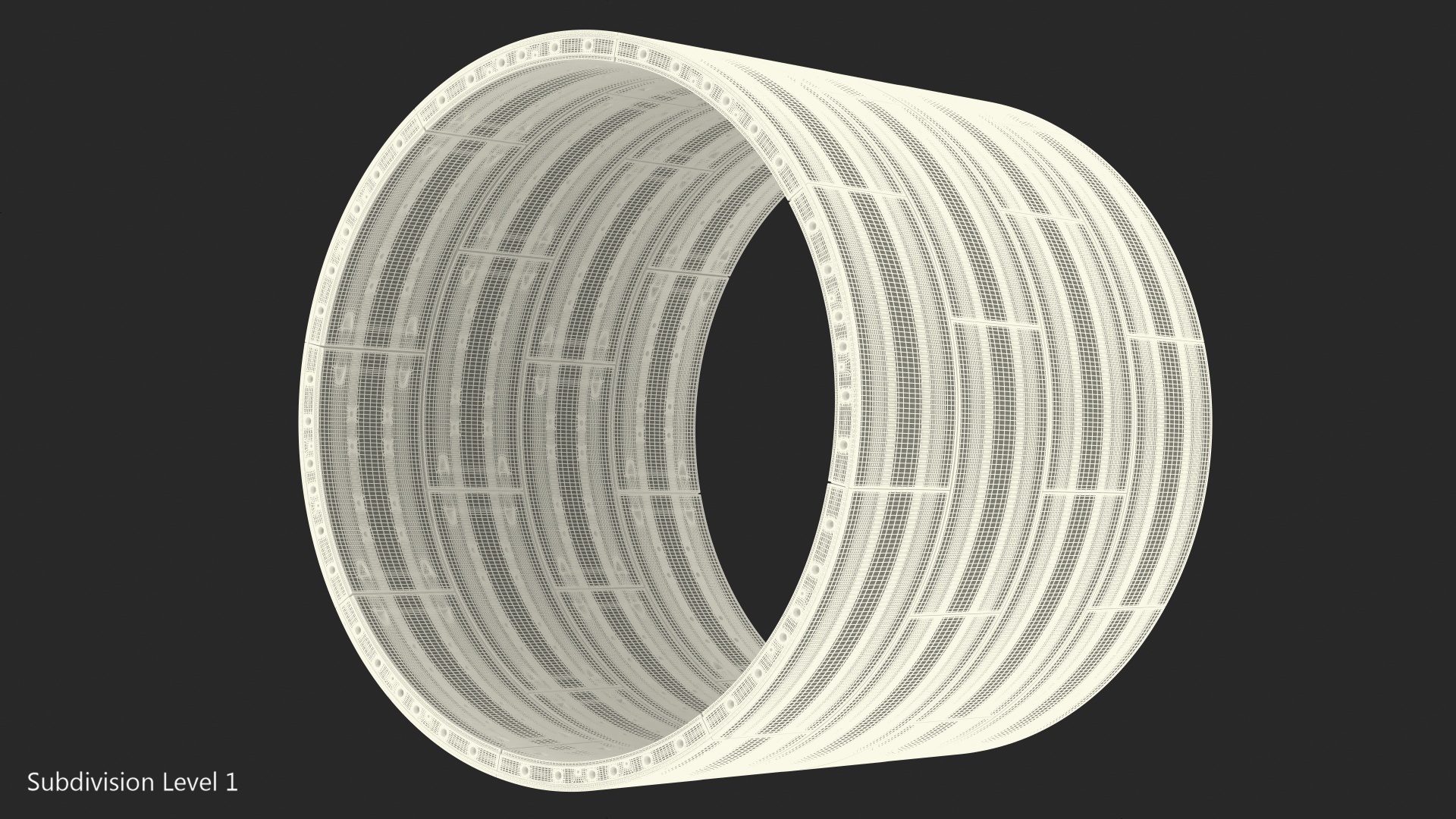 3D Round Concrete Slab Tunnel