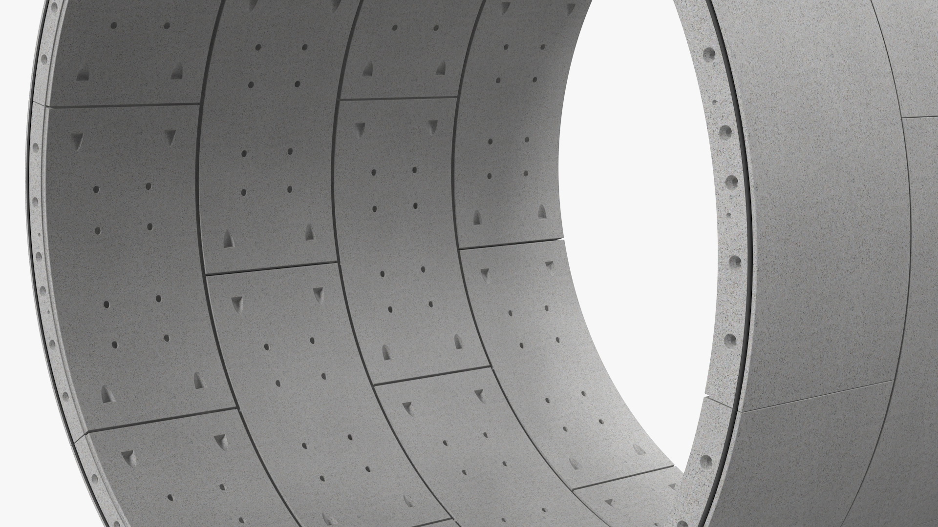 3D Round Concrete Slab Tunnel