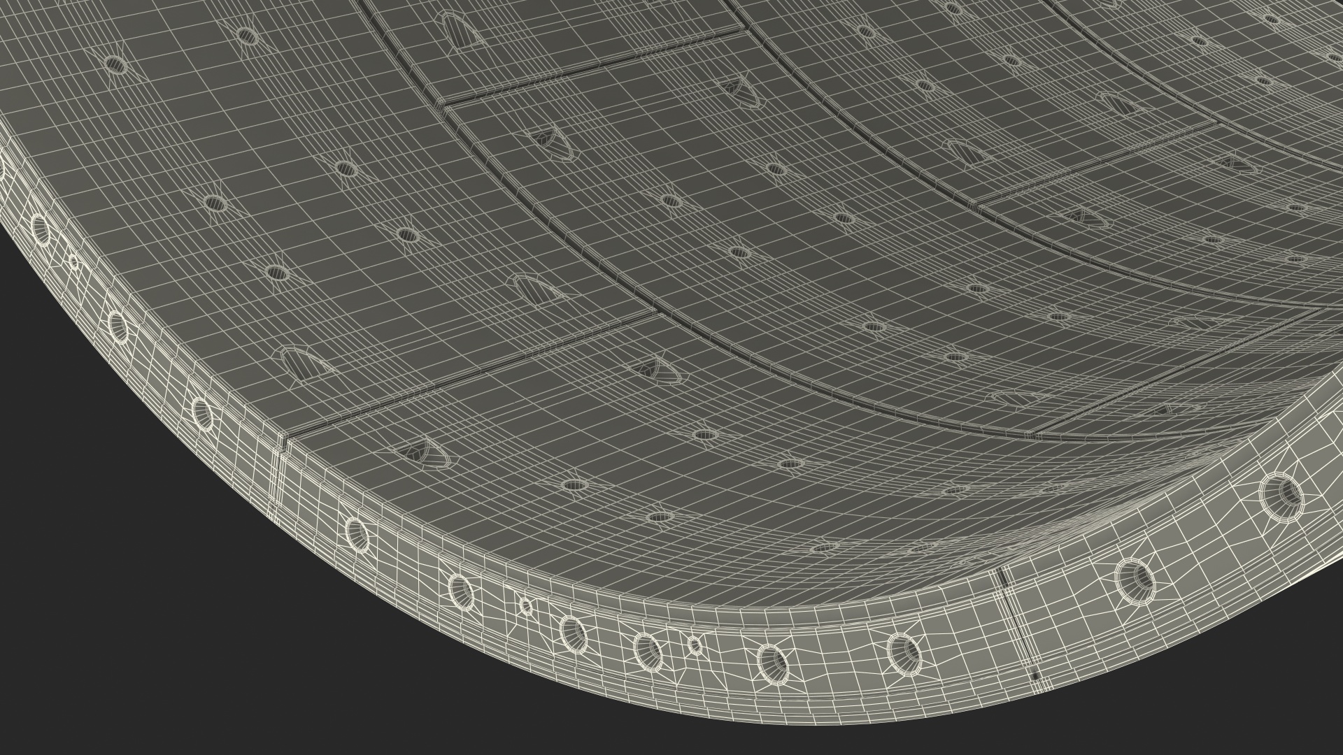 3D Round Concrete Slab Tunnel