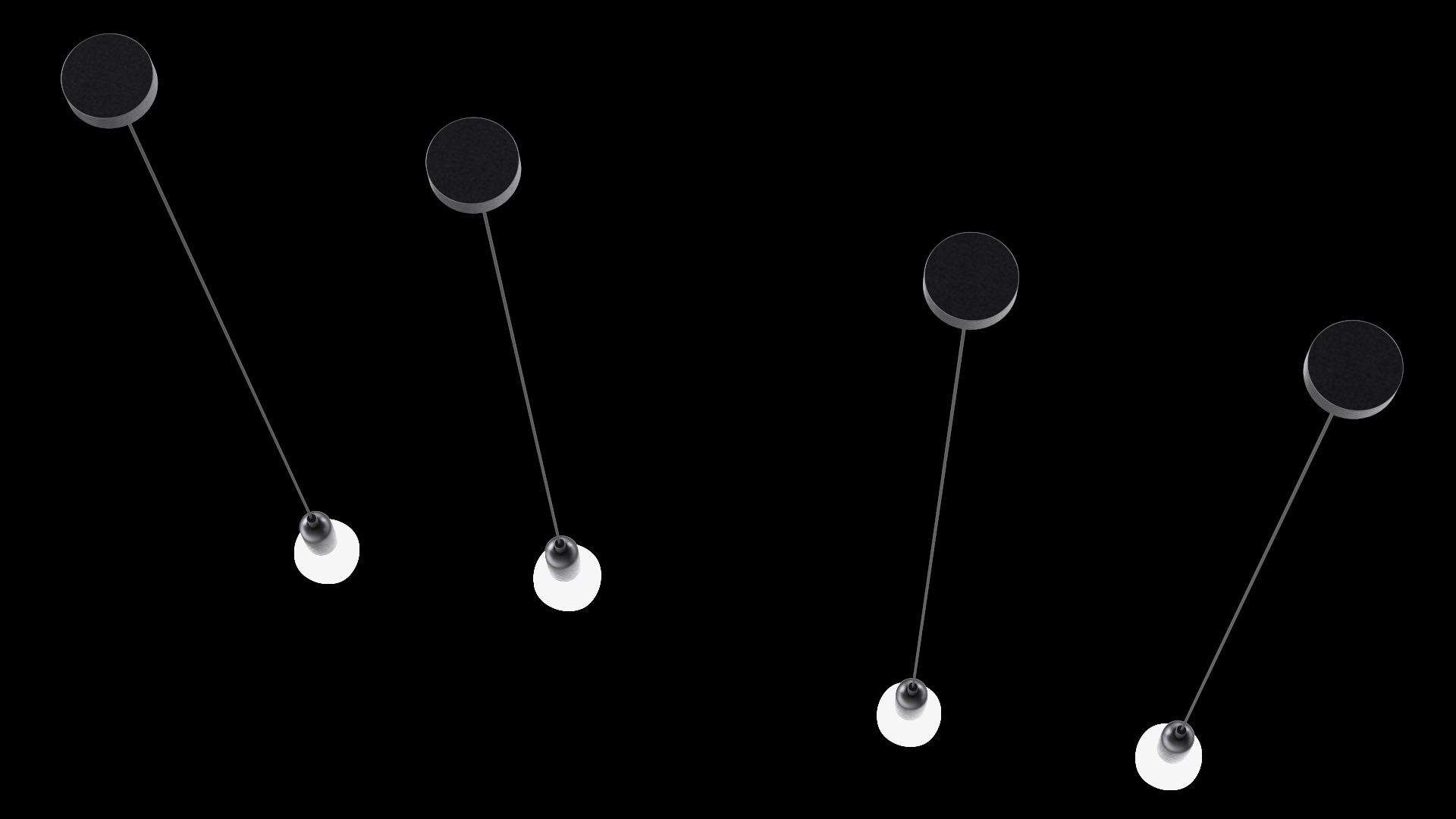 3D Hanging Bulbs model