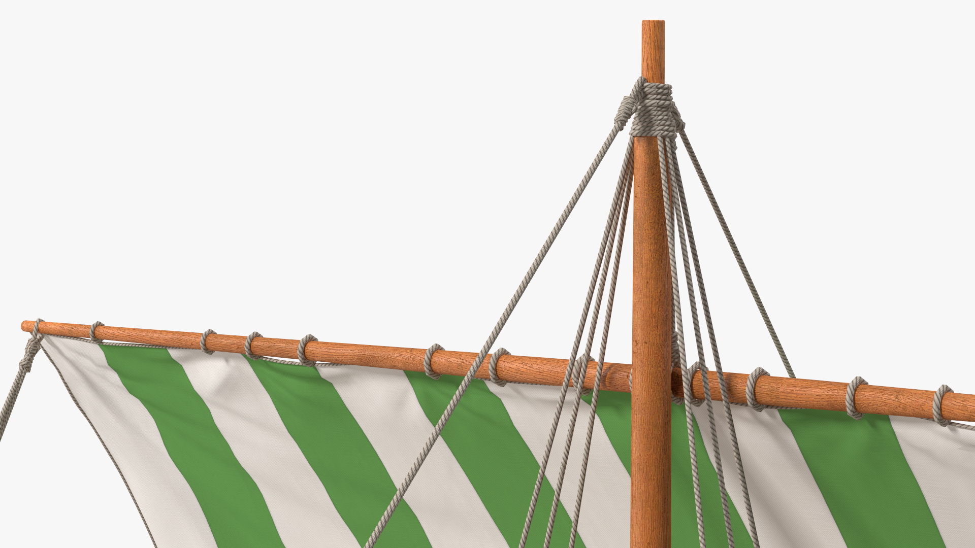 3D model Viking Drakkar Sail Green