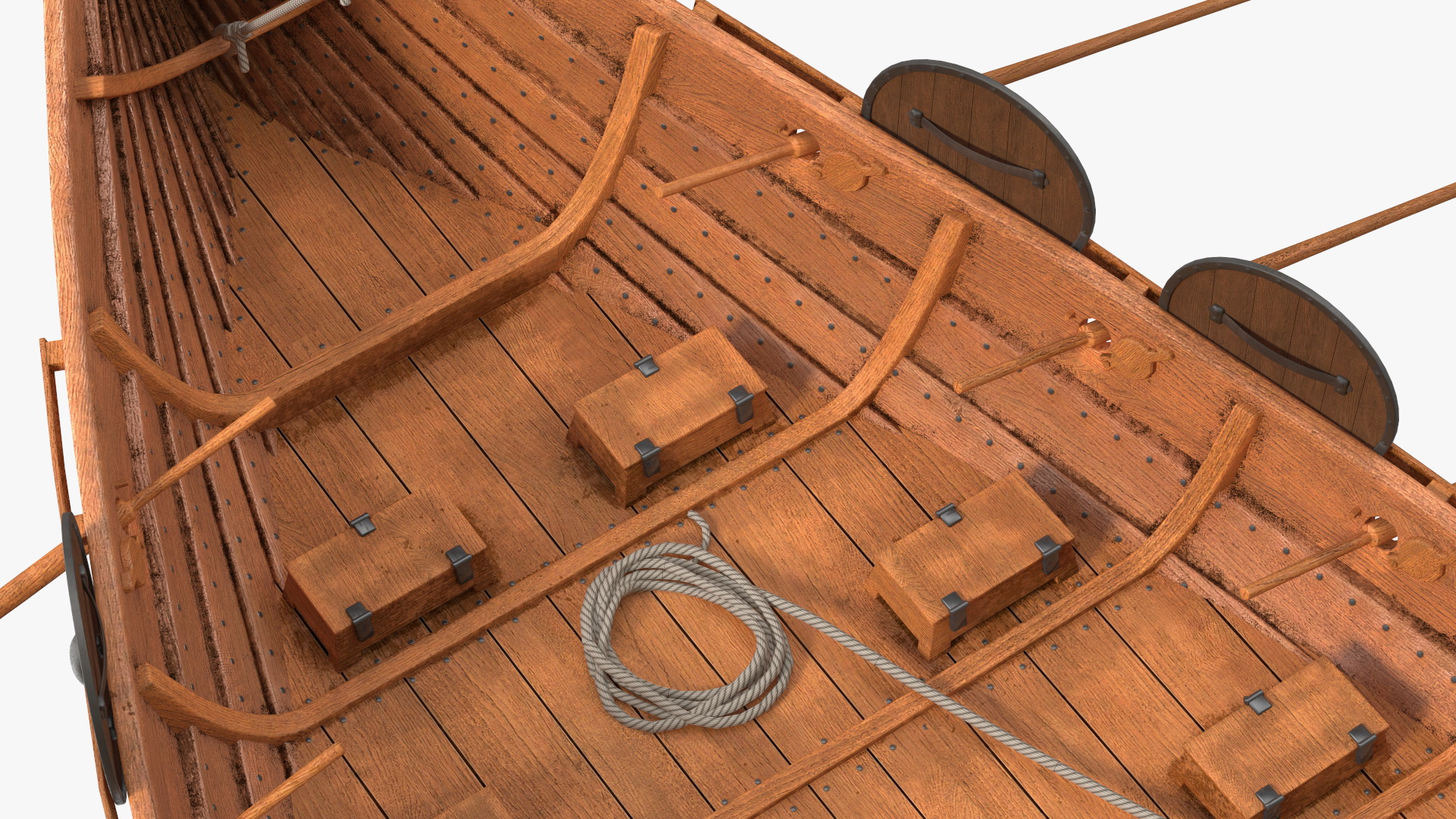 3D model Viking Drakkar Sail Green