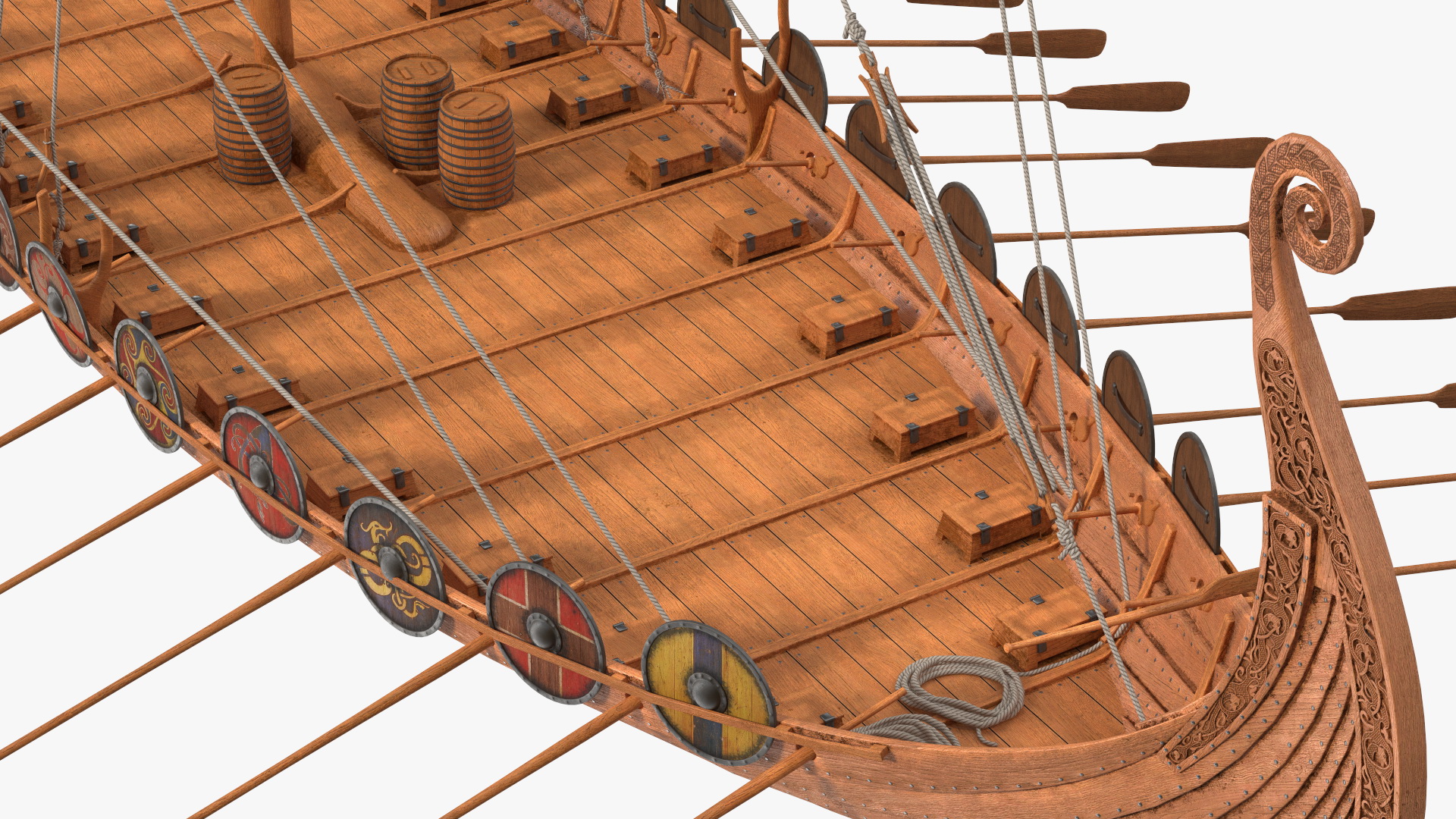 3D model Viking Drakkar Sail Green