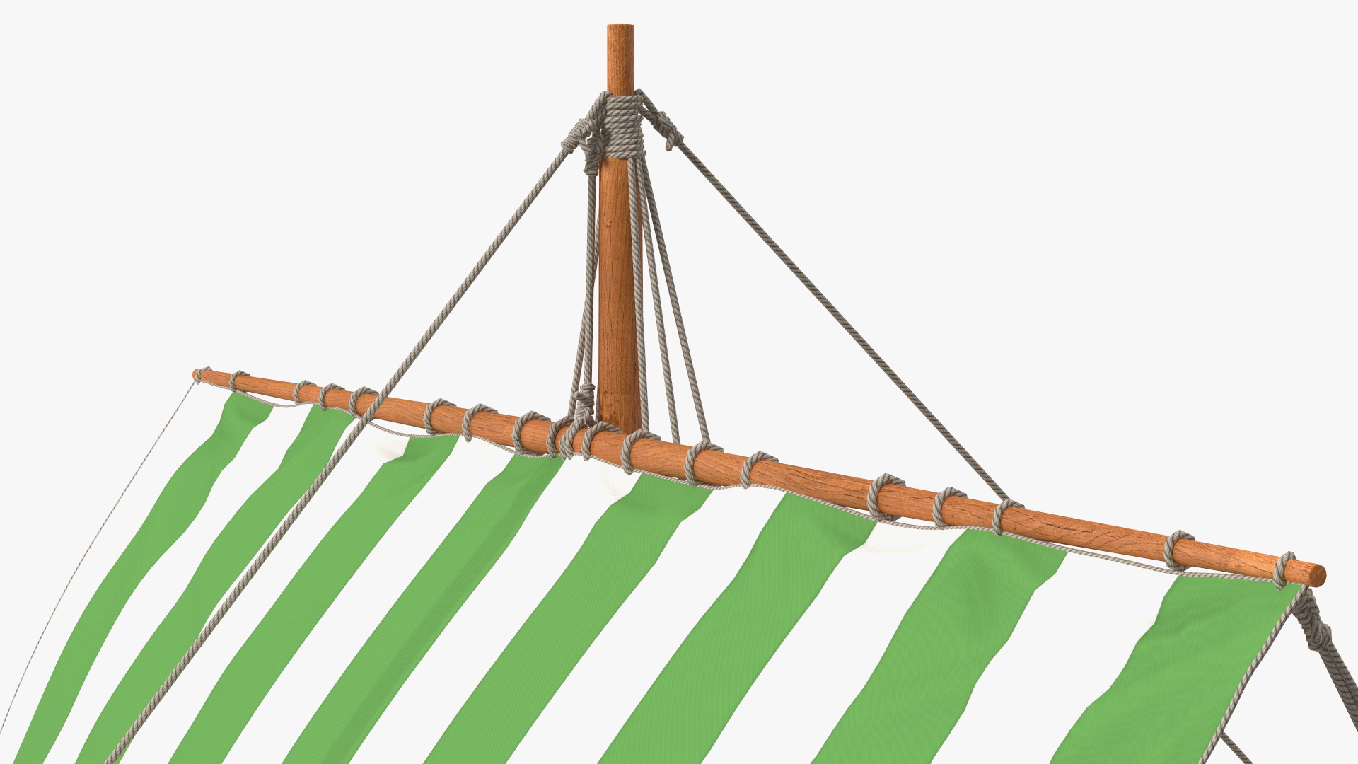 3D model Viking Drakkar Sail Green