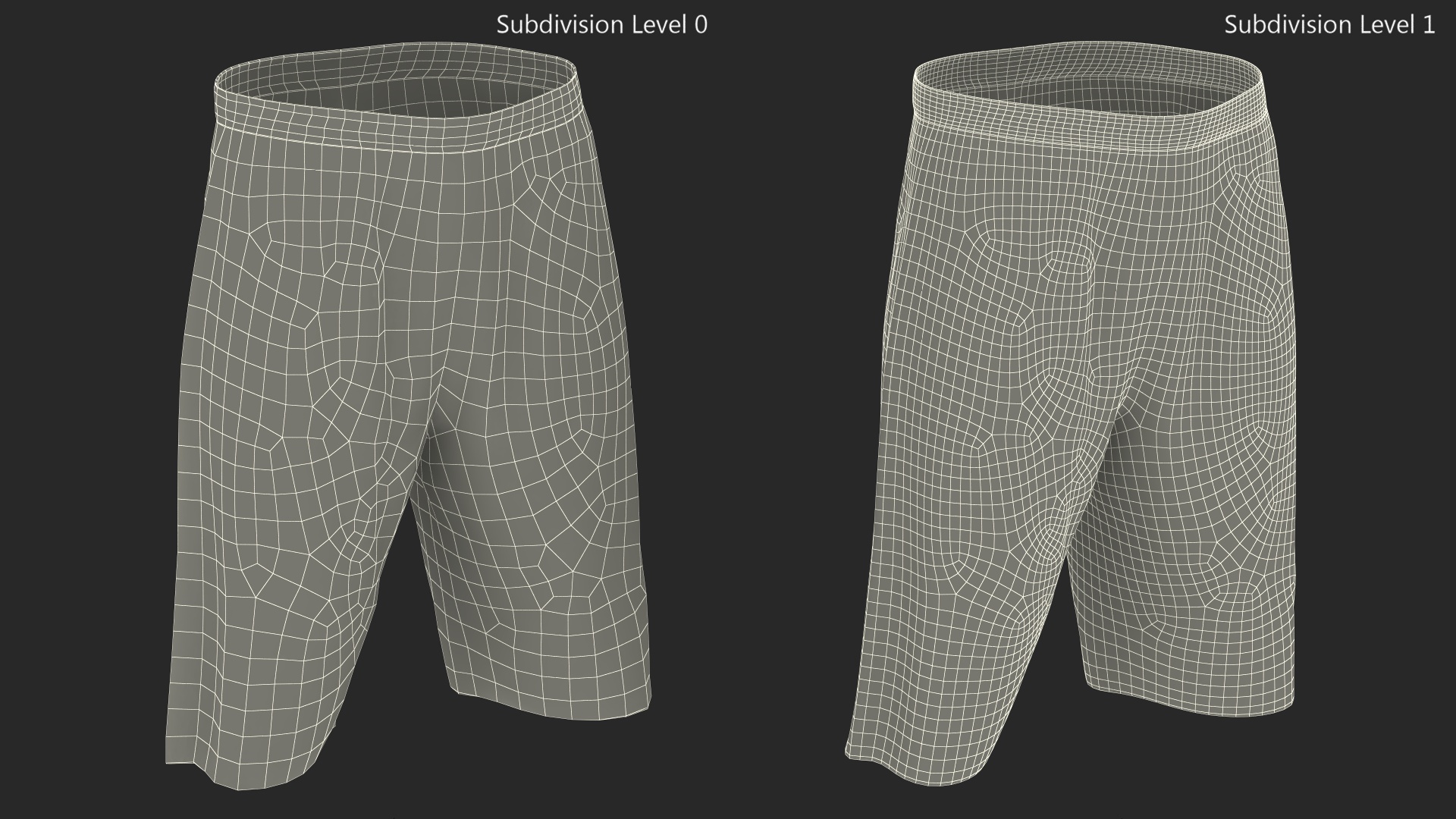 3D model Athletic Shorts with Trim