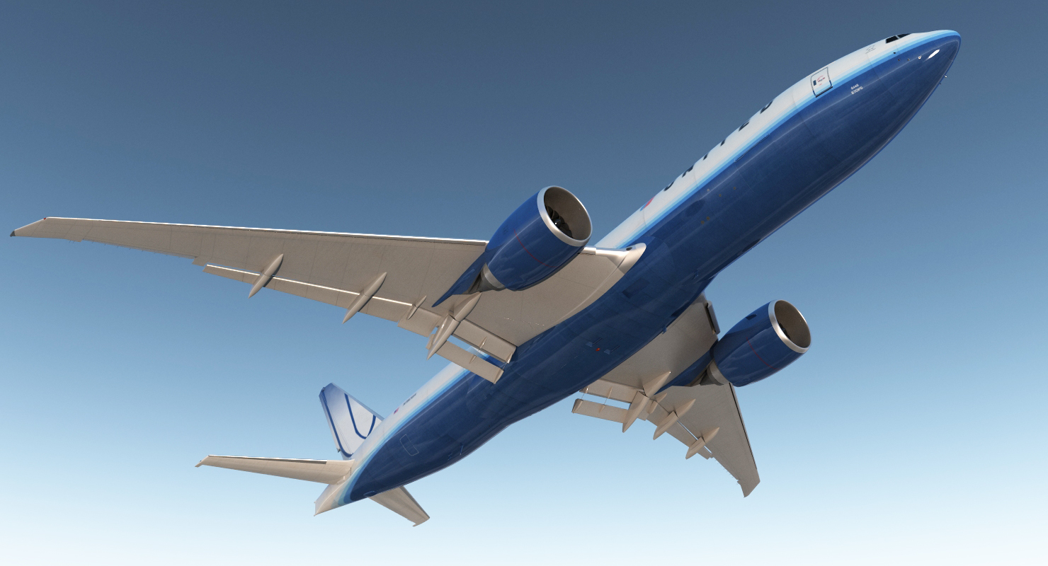 3D Boeing 777 Freighter United Airlines