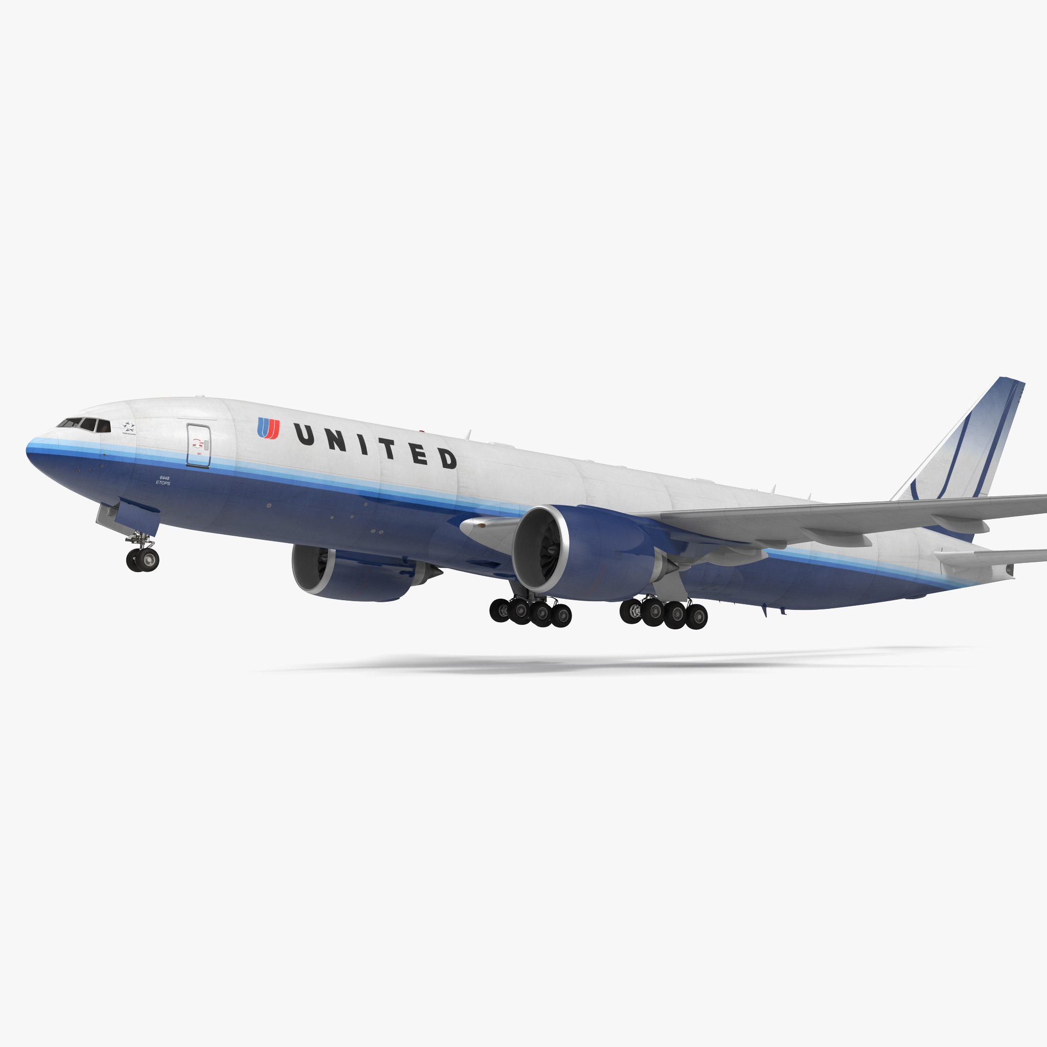 3D Boeing 777 Freighter United Airlines