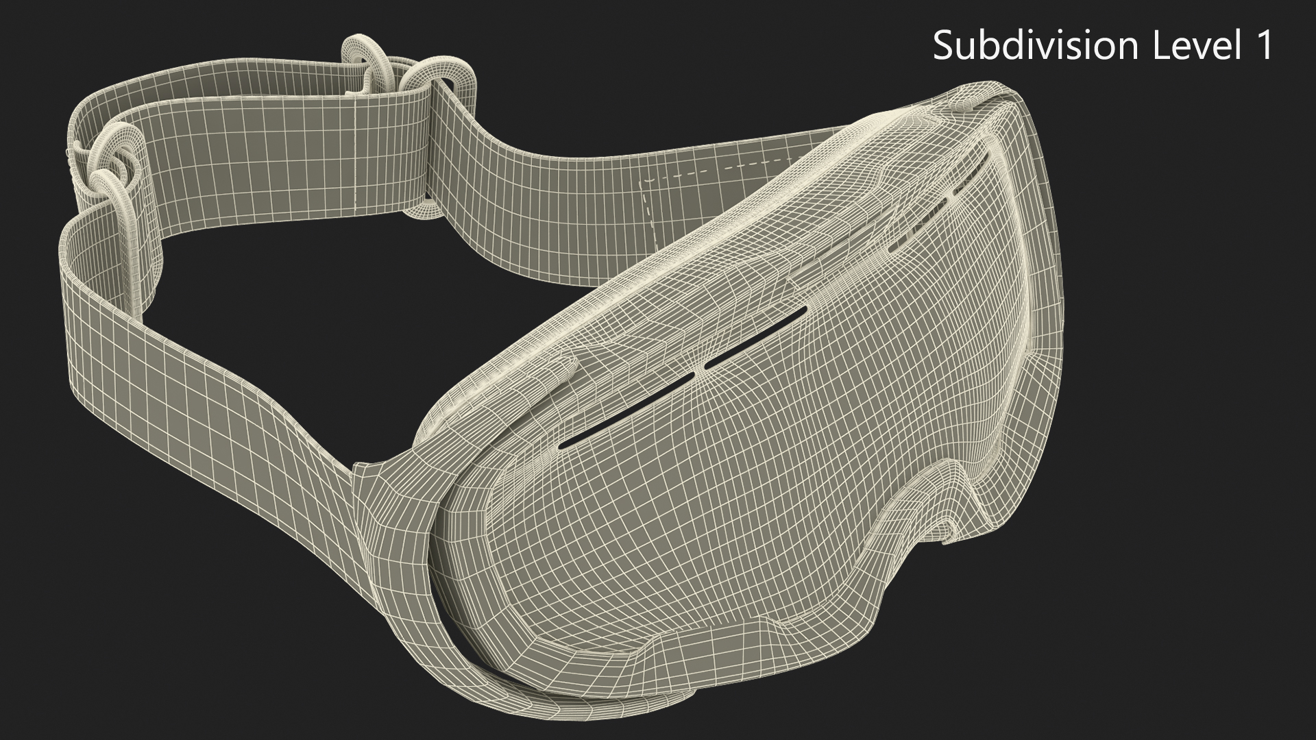 3D Shield Ski Goggles model