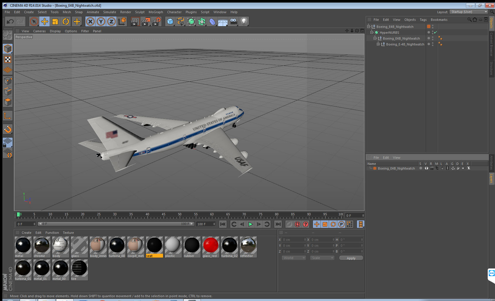 3D Boeing E4B Nightwatch