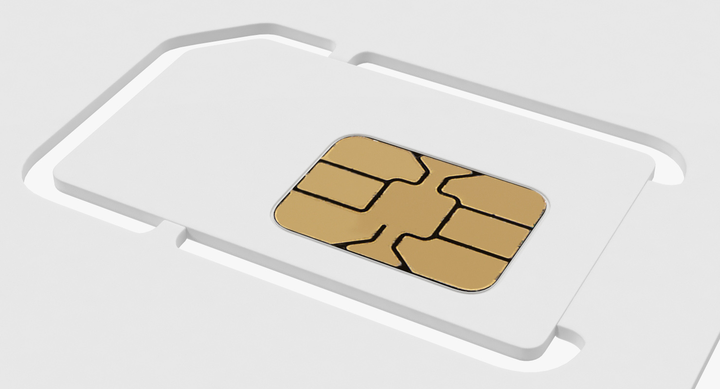 3D Different Sizes Sim Cards Generic model