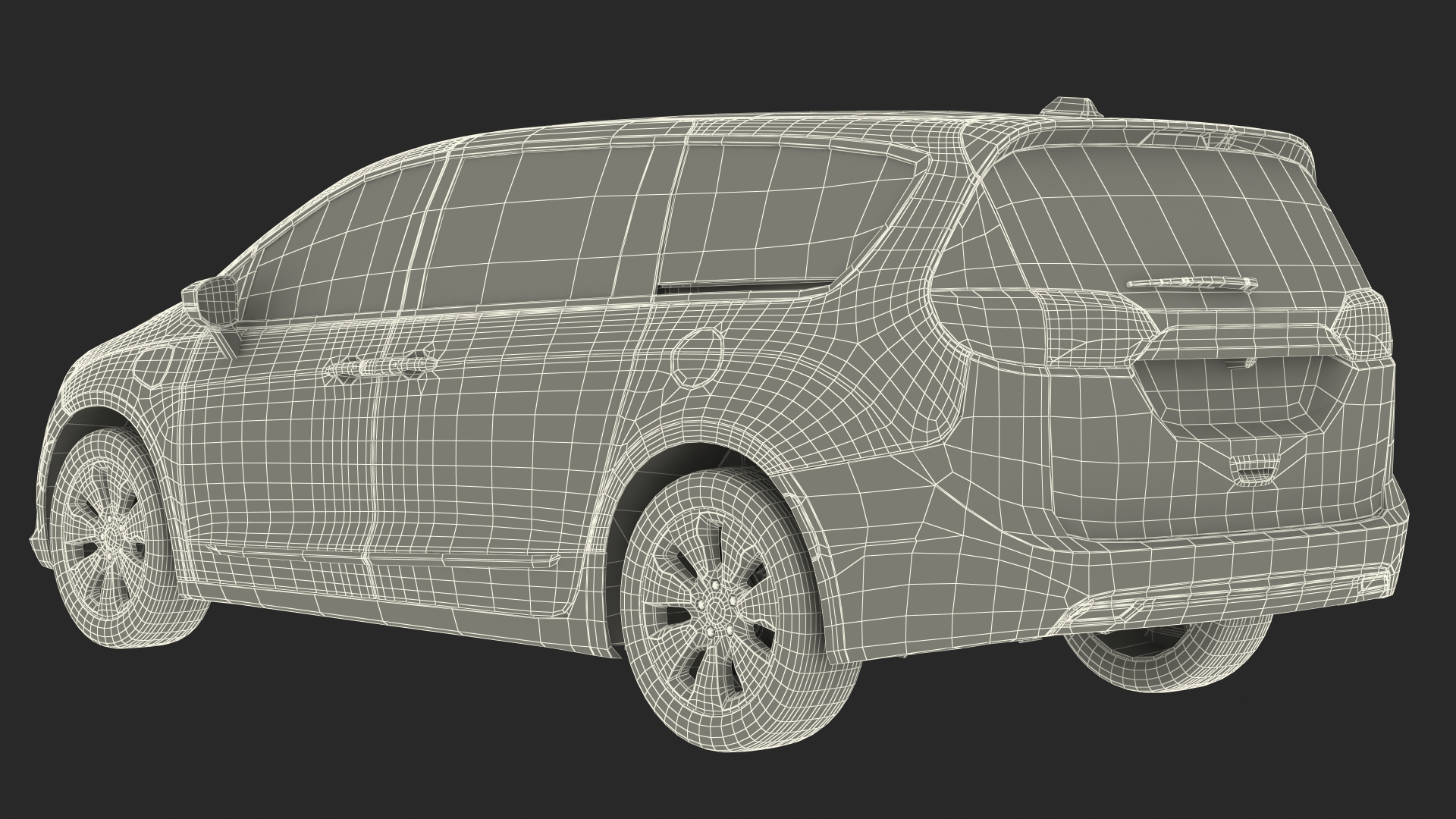 3D Family Minivan Rigged