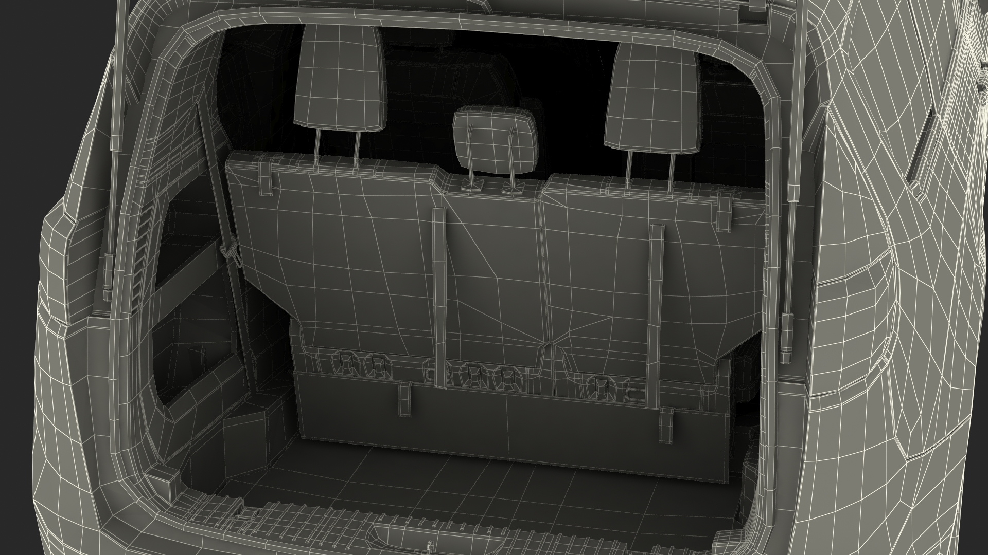 3D Family Minivan Rigged