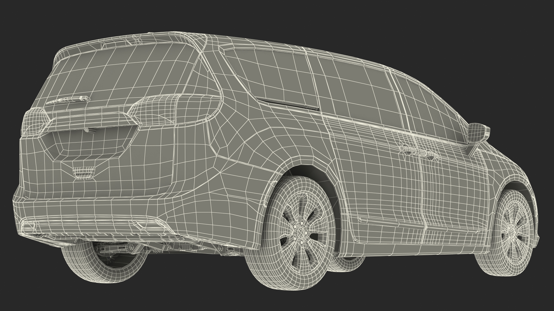 3D Family Minivan Rigged