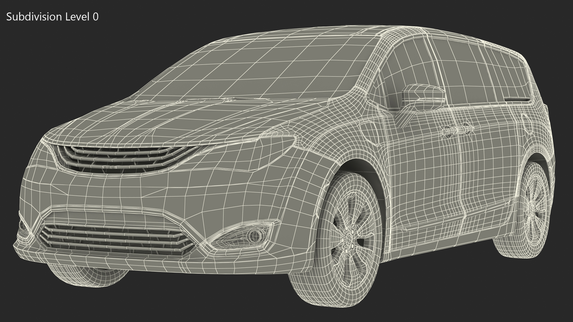 3D Family Minivan Rigged