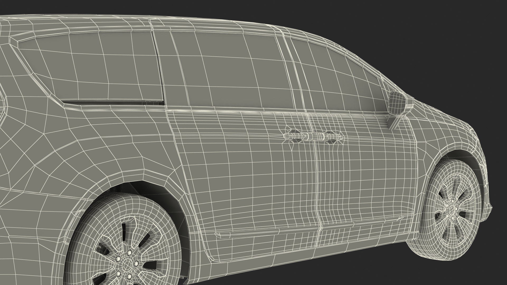 3D Family Minivan Rigged