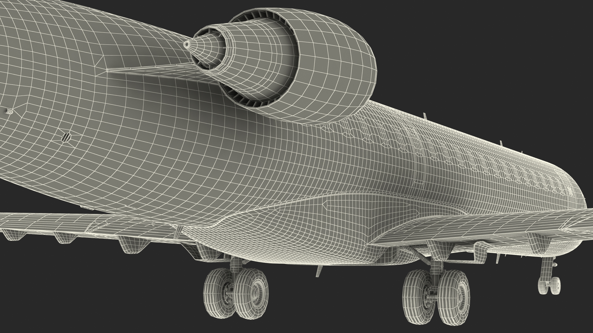 Regional Jet Bombardier CRJ550 Rigged 3D