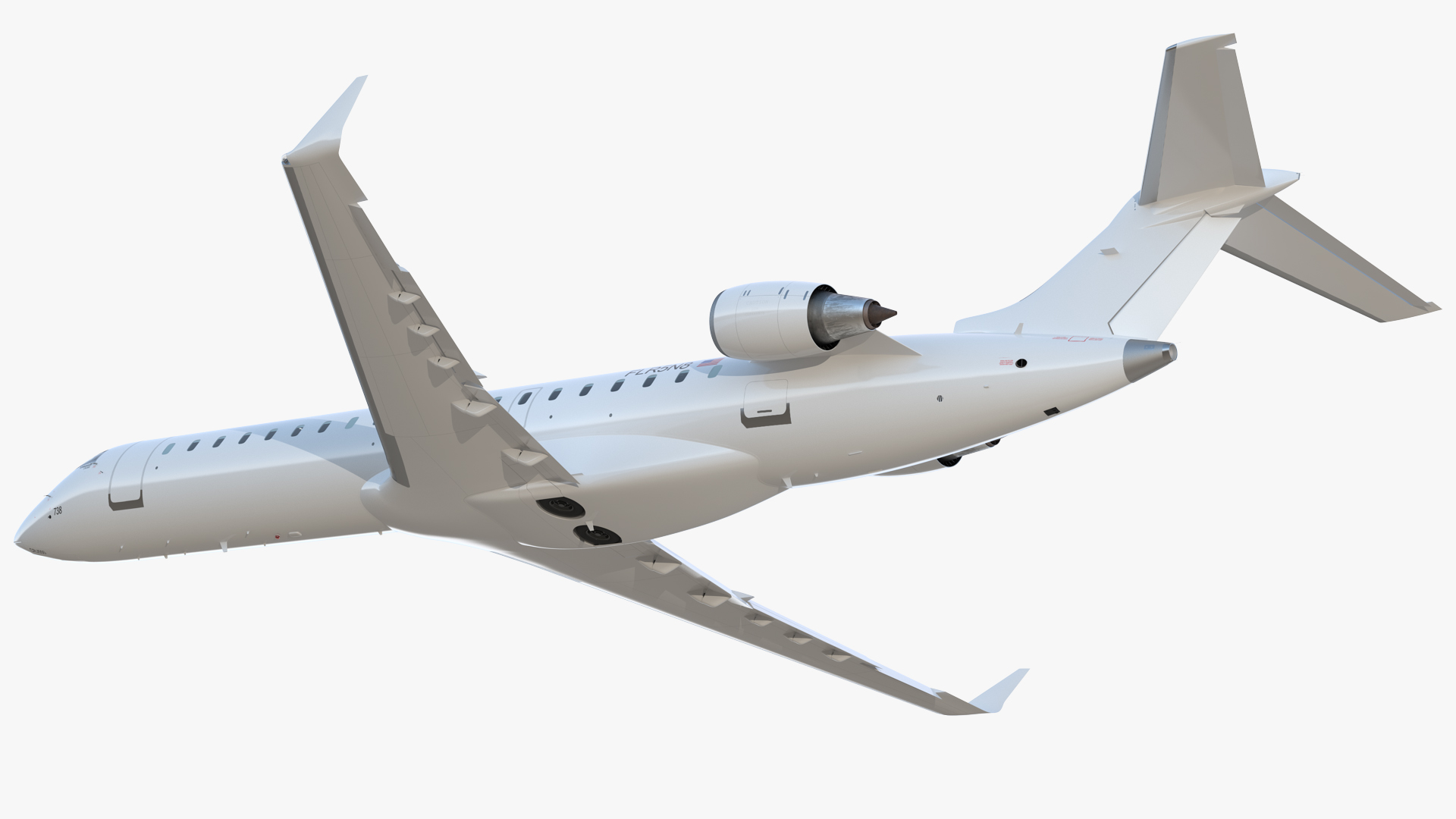 Regional Jet Bombardier CRJ550 Rigged 3D