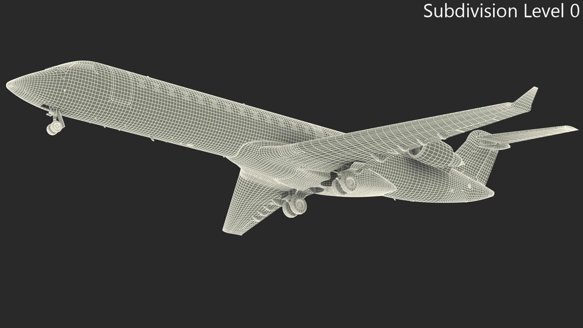 Regional Jet Bombardier CRJ550 Rigged 3D