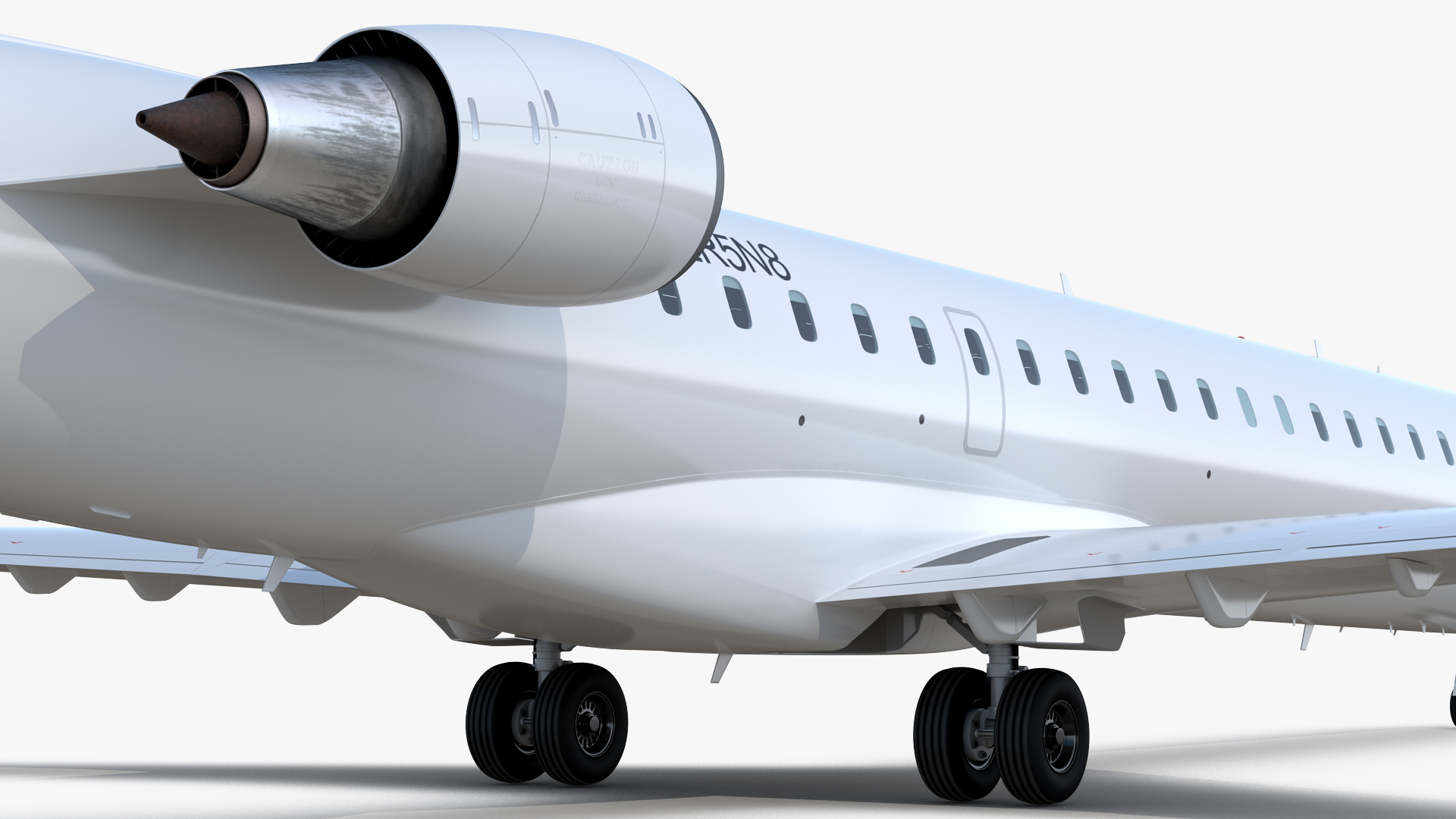 Regional Jet Bombardier CRJ550 Rigged 3D