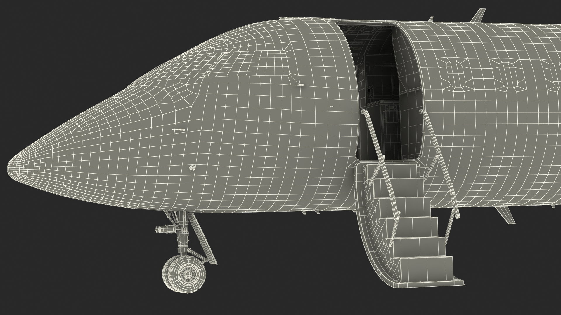 Regional Jet Bombardier CRJ550 Rigged 3D