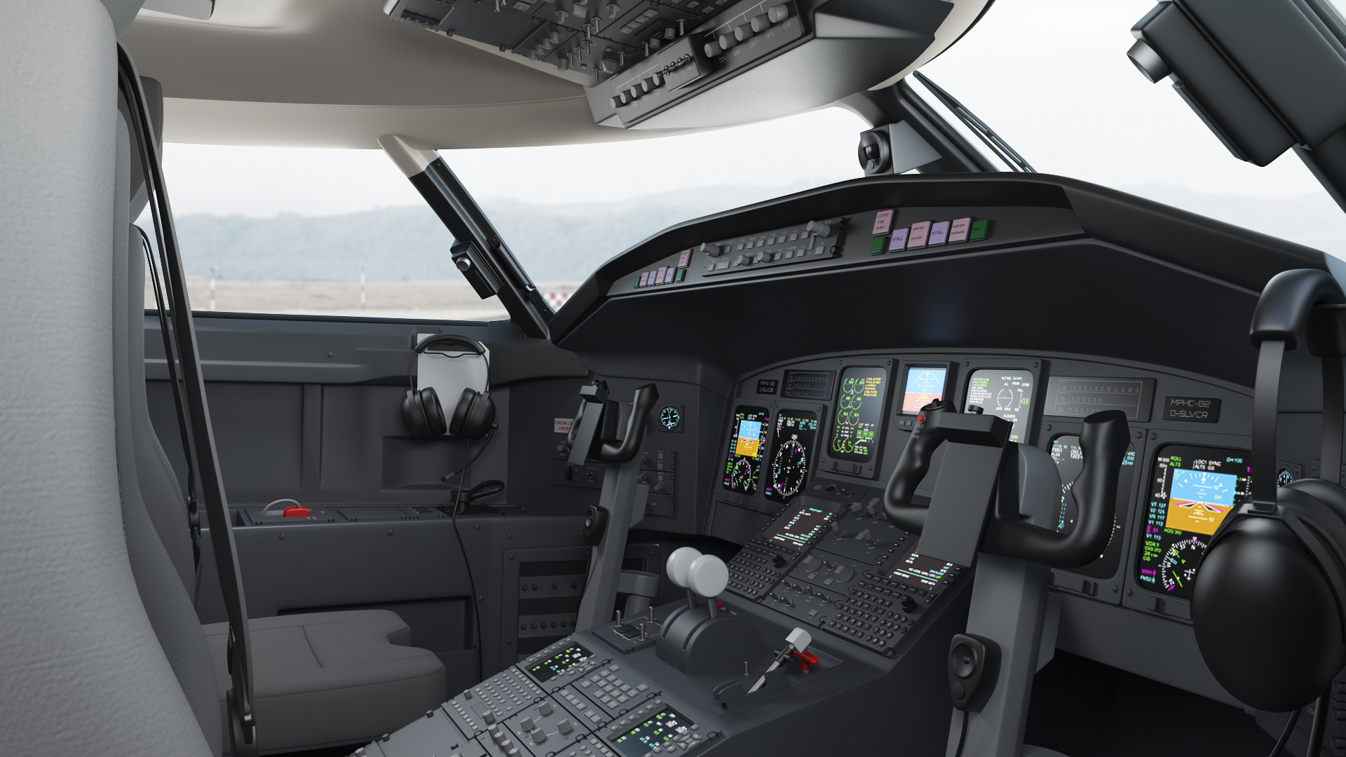 Regional Jet Bombardier CRJ550 Rigged 3D