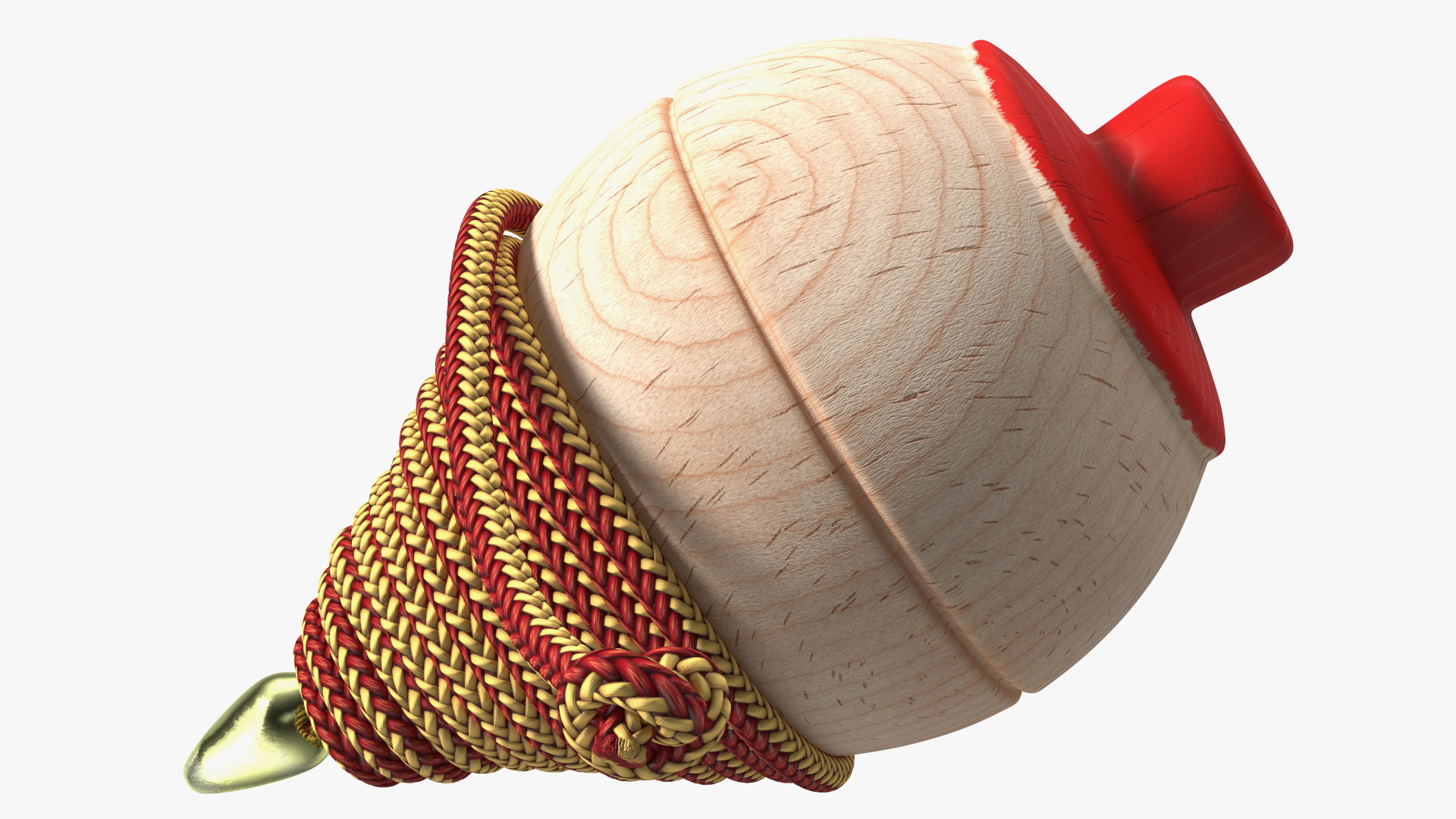 Spinning Toy Reeled Wood 3D model