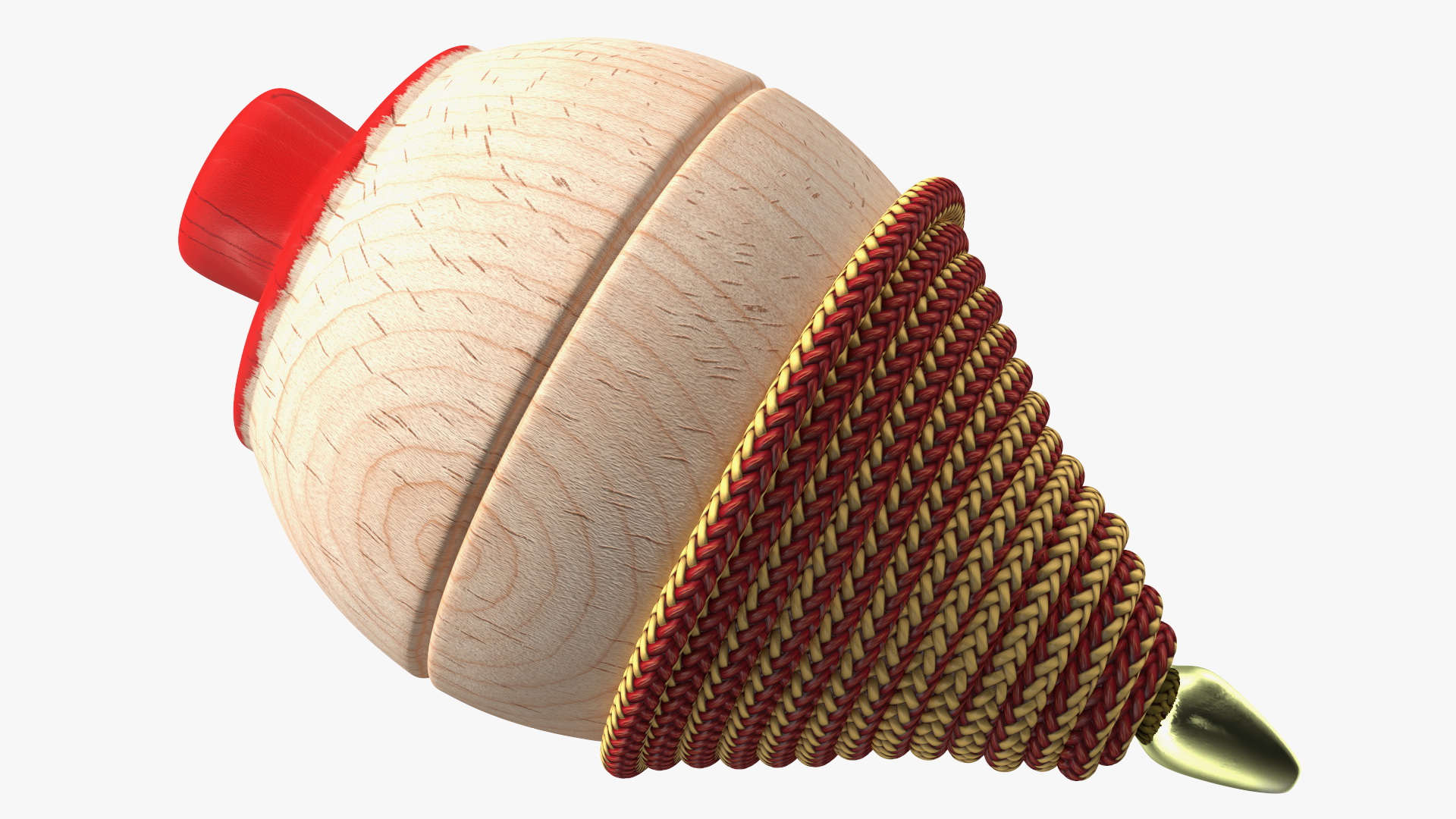 Spinning Toy Reeled Wood 3D model