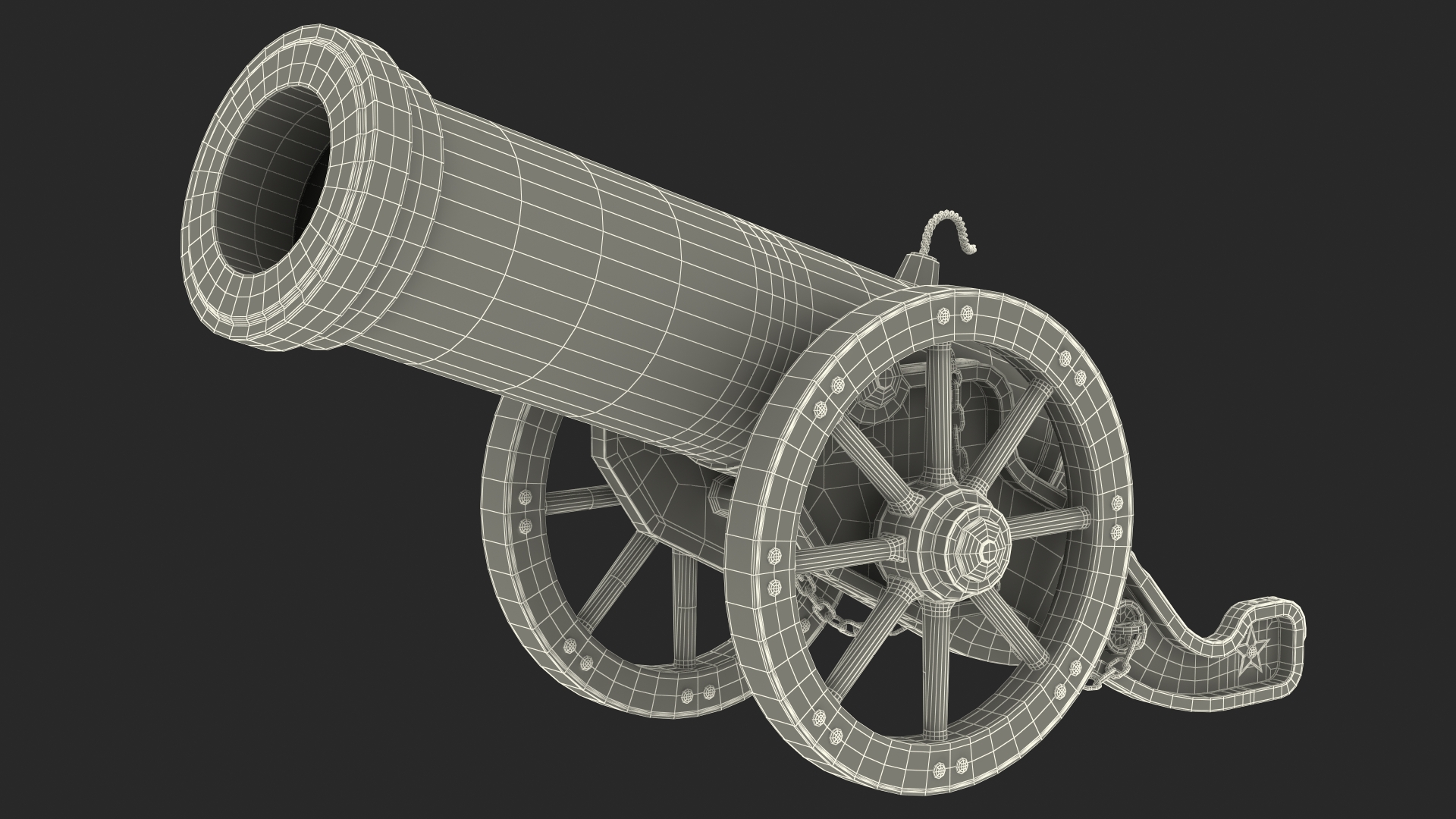 3D Circus Cannon model