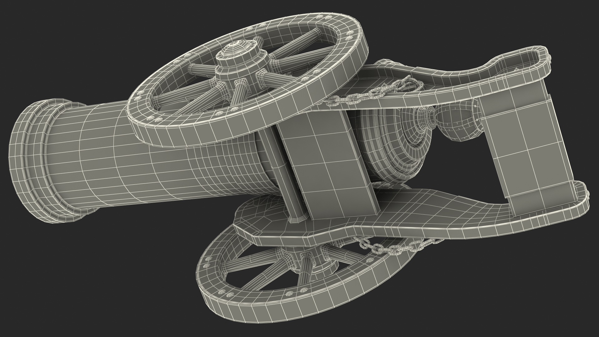 3D Circus Cannon model