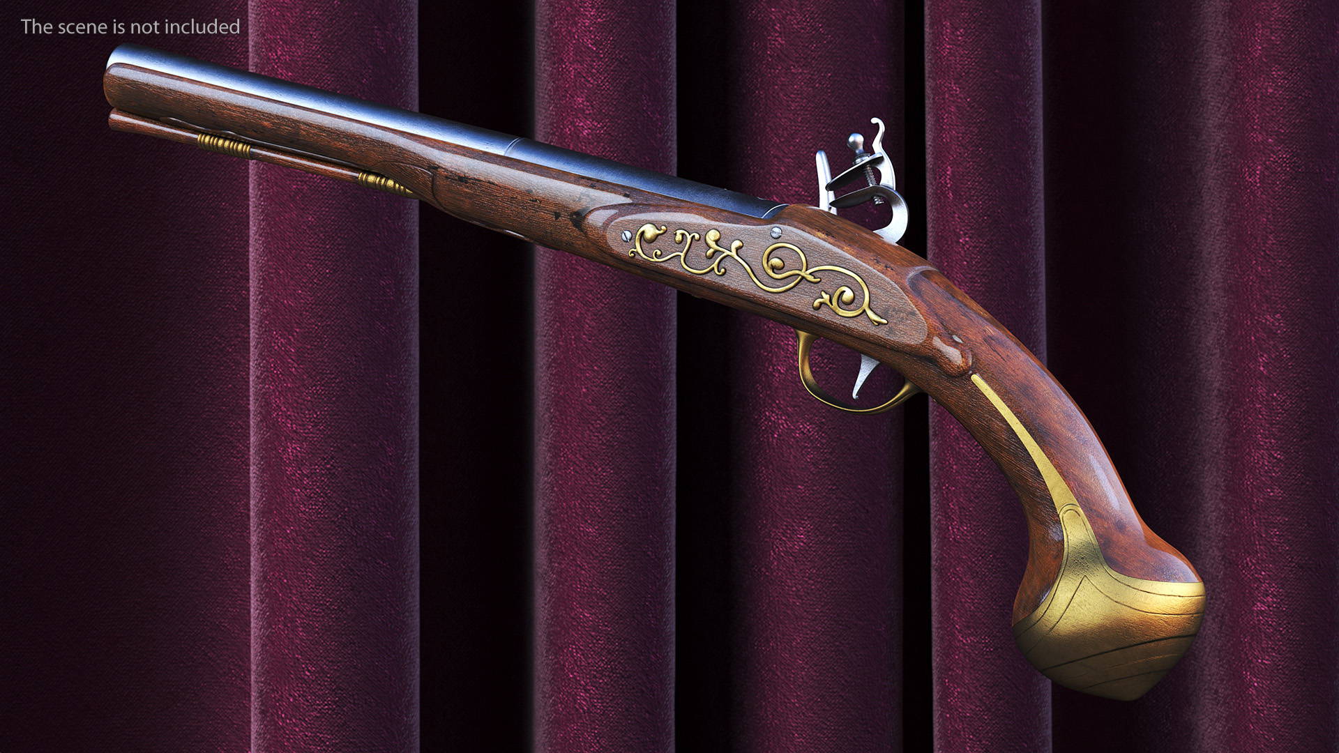 Flintlock Horse Pistol 3D