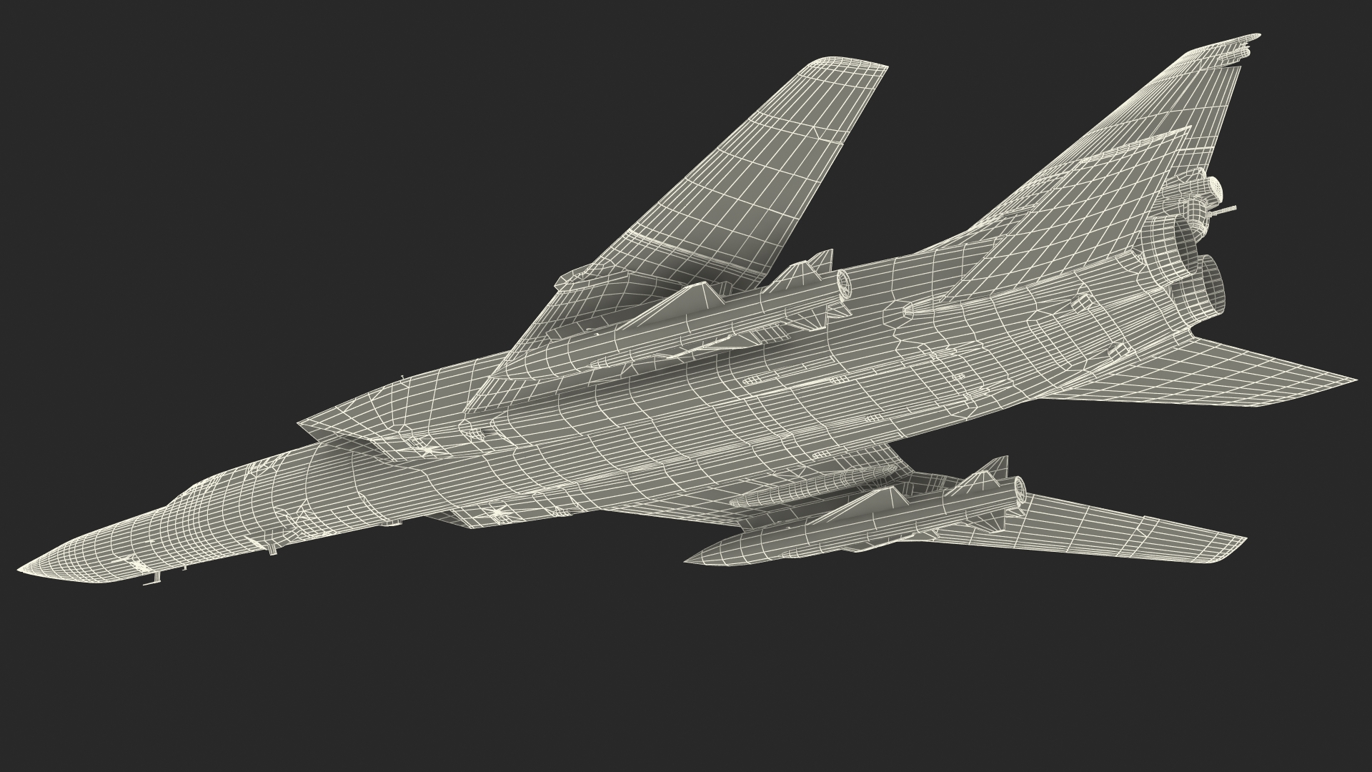 3D model Tupolev Tu-22M Backfire Long Range Missile Carrier