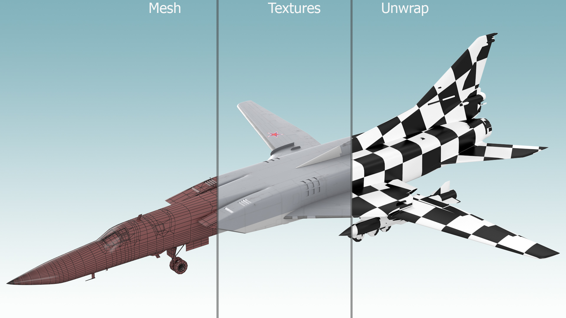 3D model Tupolev Tu-22M Backfire Long Range Missile Carrier