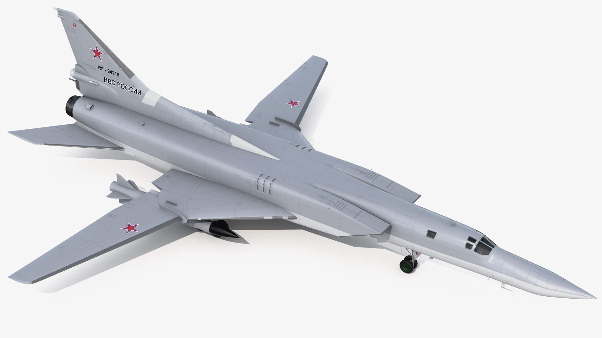 3D model Tupolev Tu-22M Backfire Long Range Missile Carrier