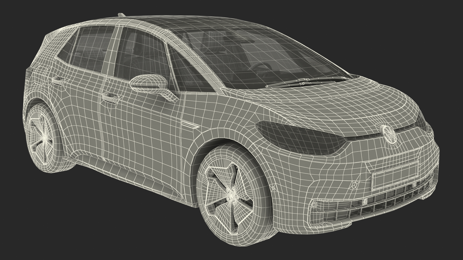 3D Volkswagen ID3 Rigged