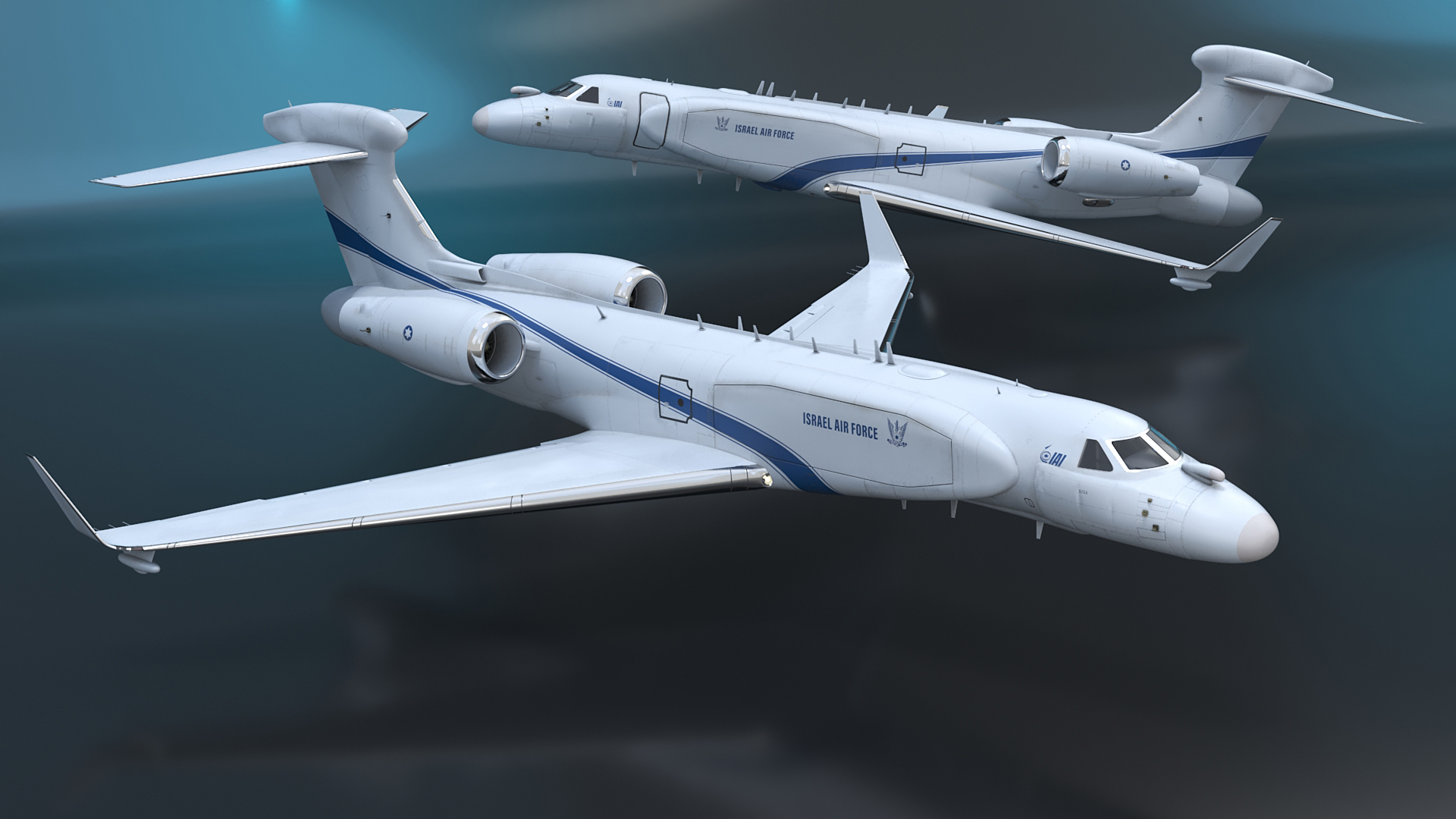 3D CAEW Airborne Early Warning Aircraft Rigged model