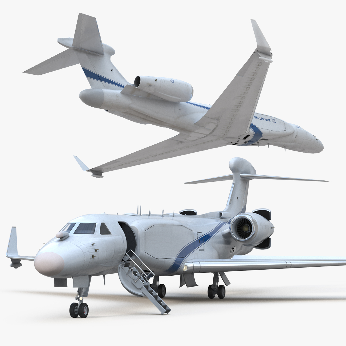 3D CAEW Airborne Early Warning Aircraft Rigged model