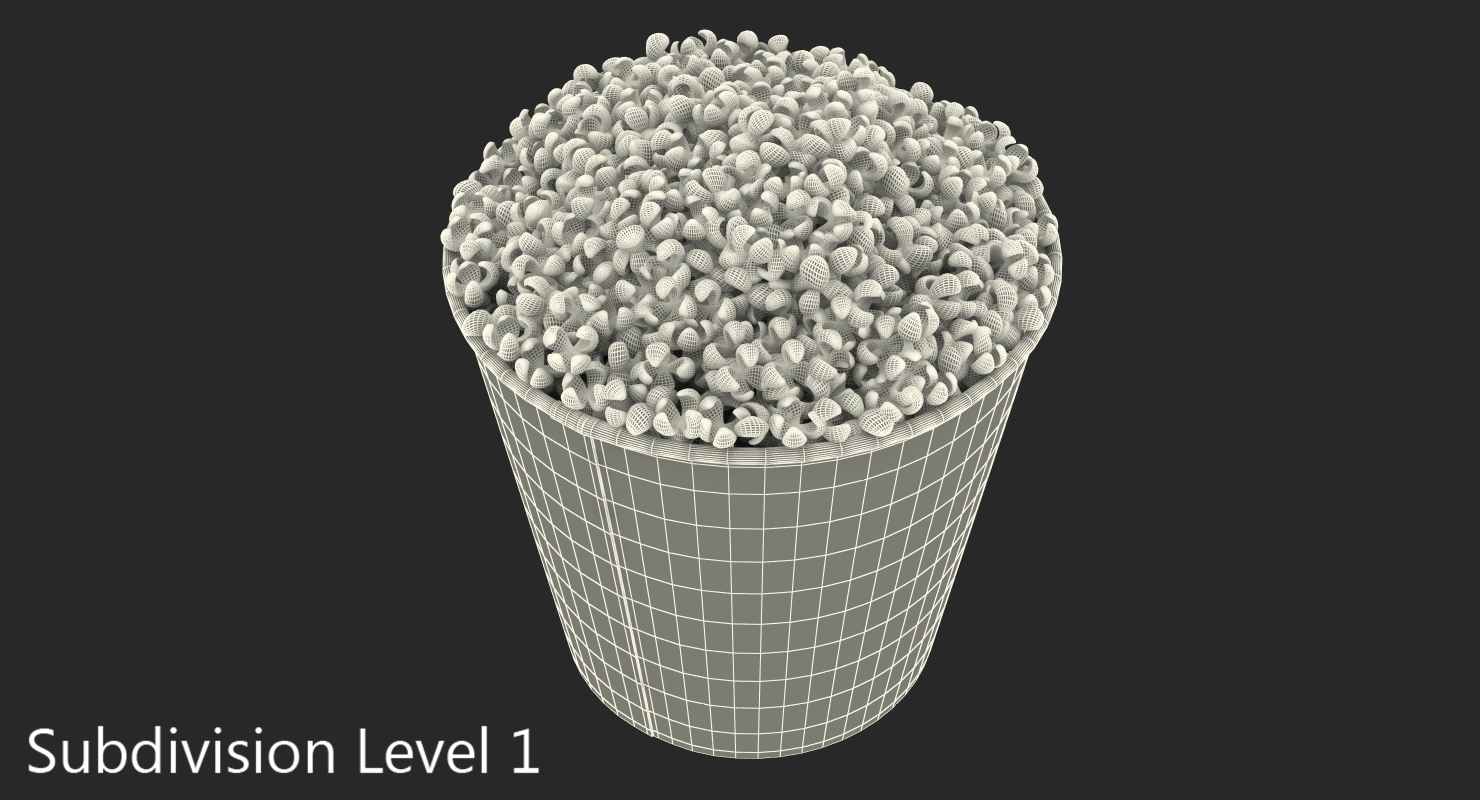 3D Big Popcorn Bucket model