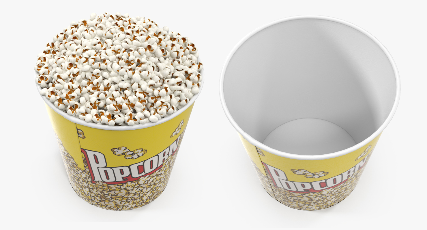 3D Big Popcorn Bucket model