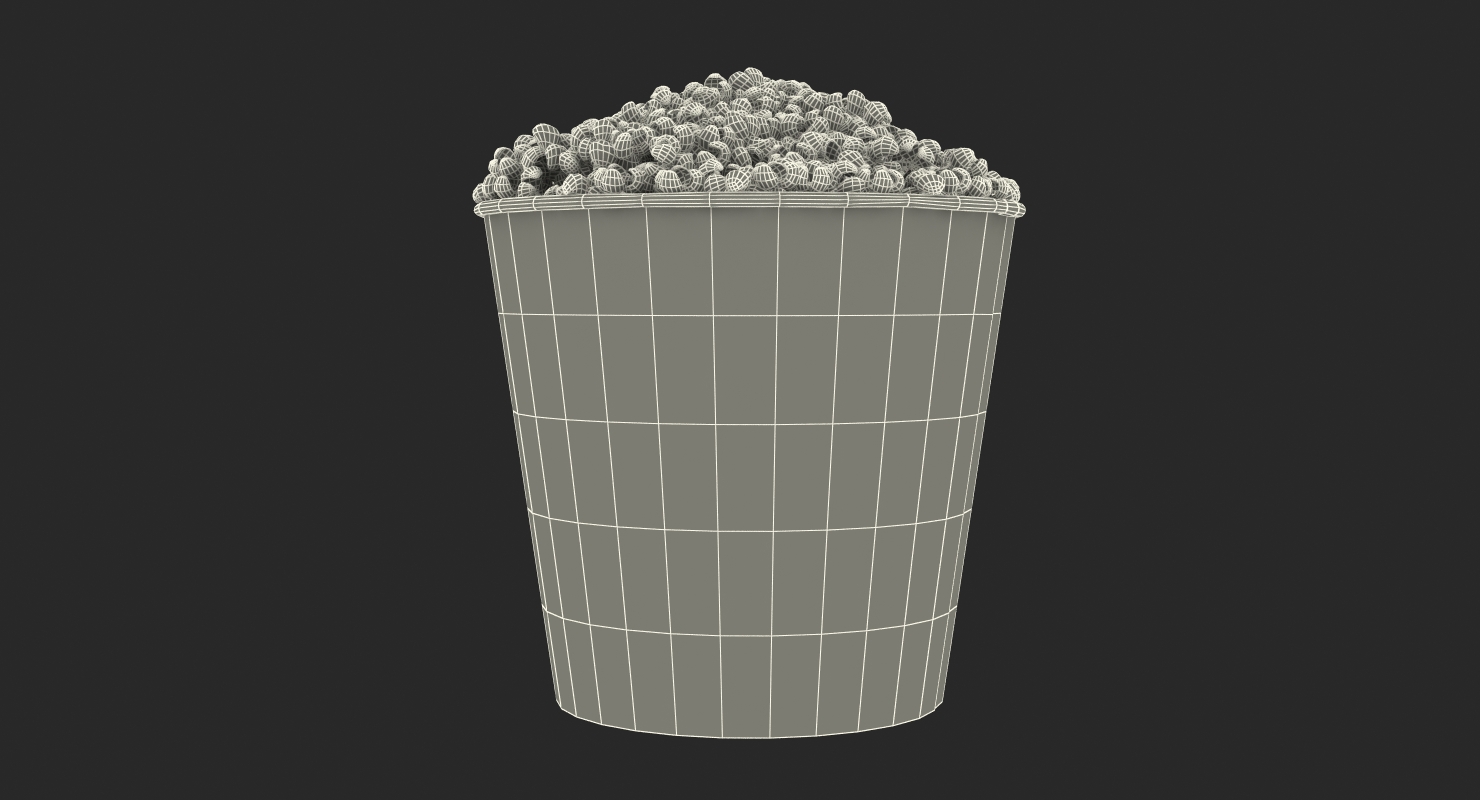 3D Big Popcorn Bucket model